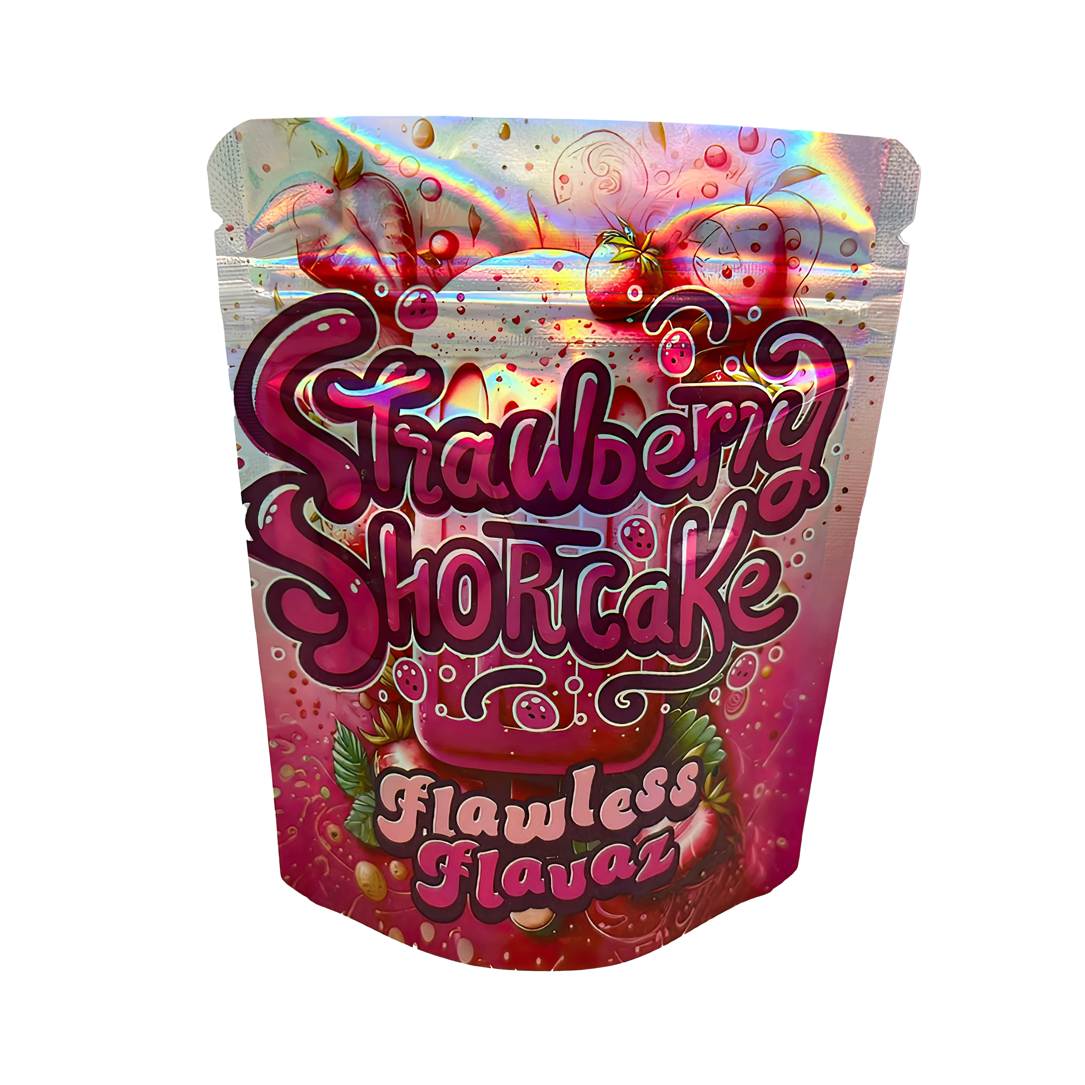 3.5 Gram Mylar Bag – Premium Smell-Proof Packaging – Strawberry Shortcake (50 Count) MB-35G-001