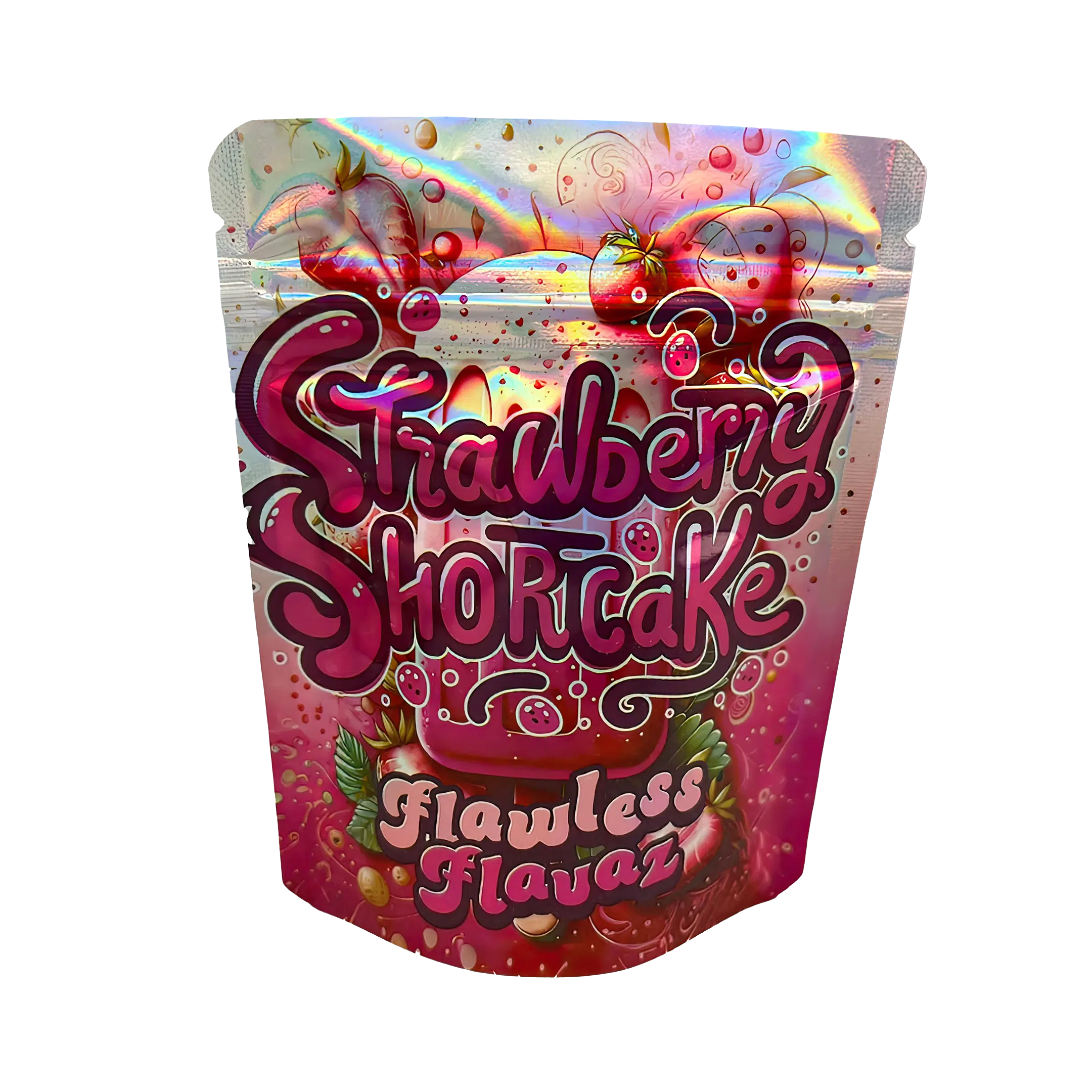 3.5 Gram Mylar Bag – Premium Smell-Proof Flower Packaging – Strawberry Shortcake (50 Count) MB-35G-001