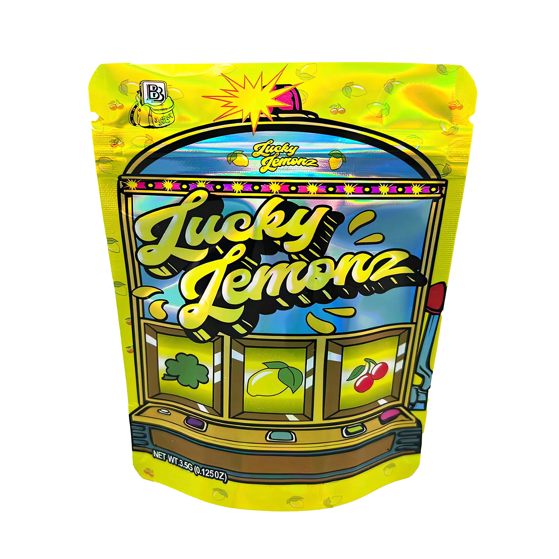 3.5 Gram Mylar Bag – Premium Smell-Proof Flower Packaging – Lucky Lemonz (50 Count) MB-35G-015