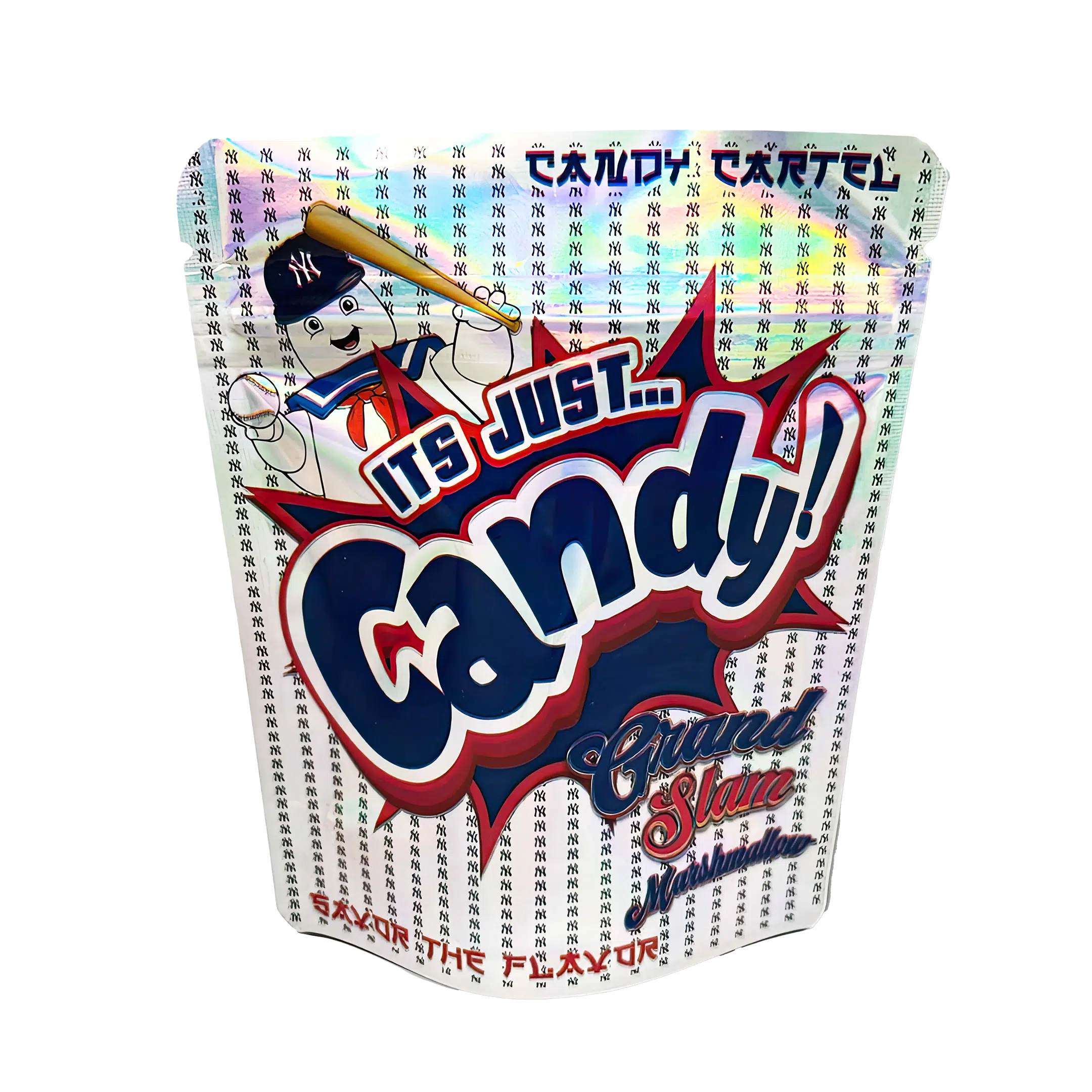 3.5 Gram Mylar Bag – Premium Smell-Proof Flower Packaging – It’s Just Candy Grand Slam (50 Count) MB-35G-016