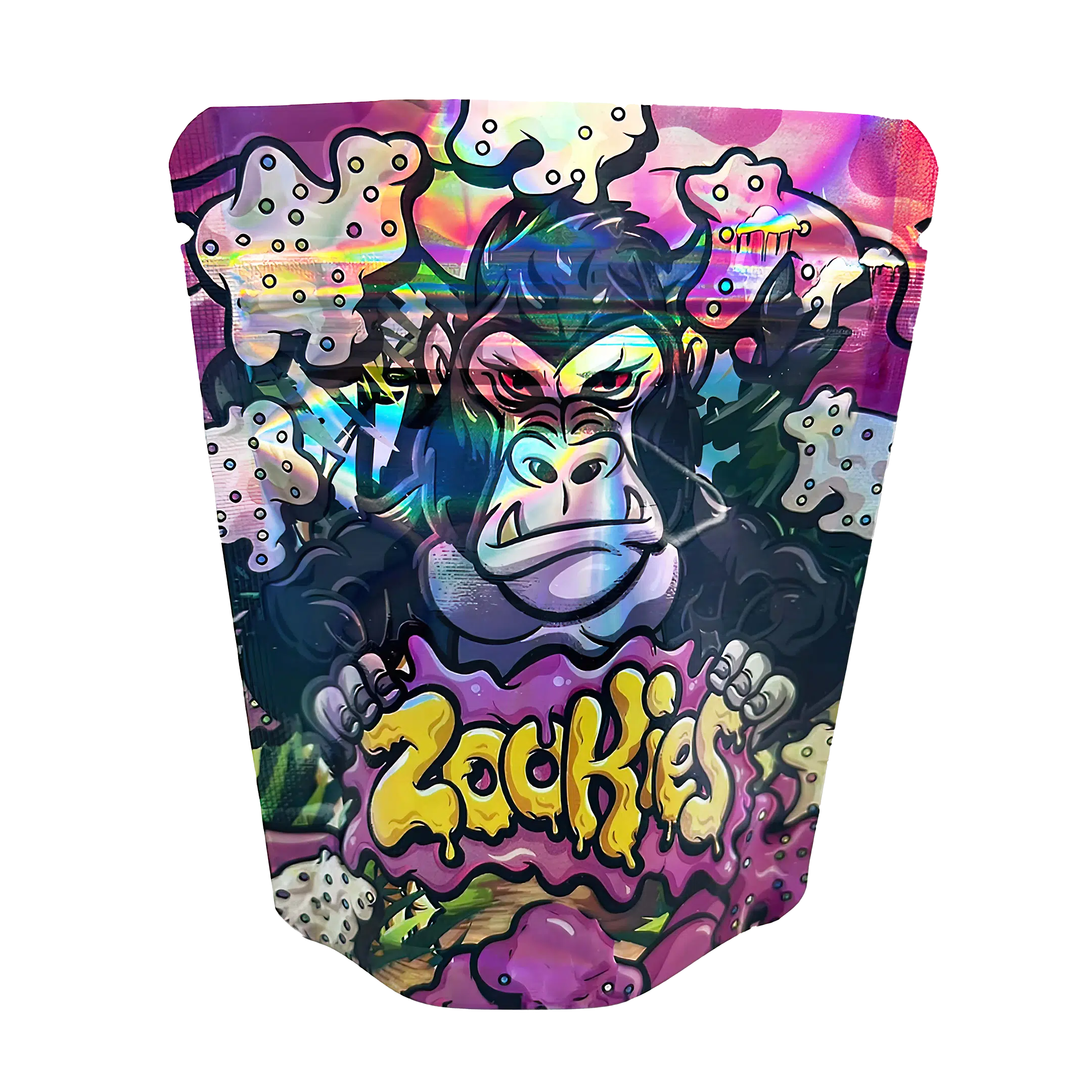 3.5 Gram Mylar Bag – Premium Smell-Proof Flower Packaging – Zookies (50 Count) MB-35G-026