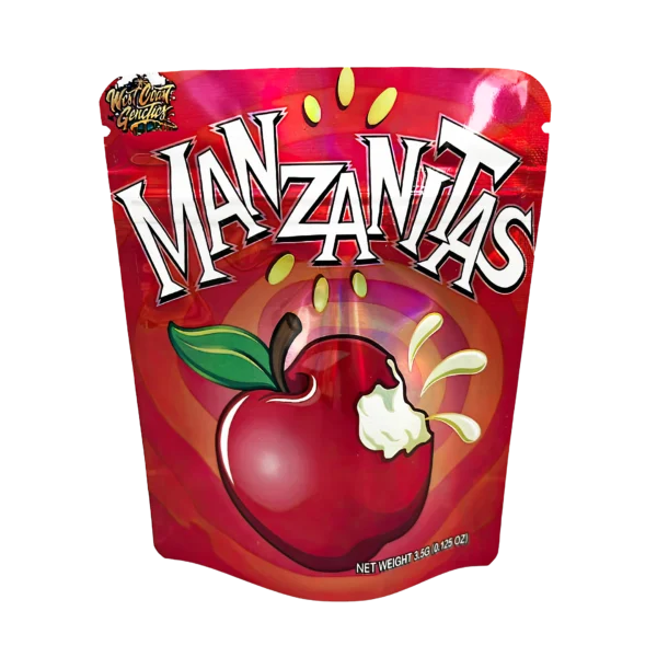 3.5 Gram Mylar Bag – Premium Smell-Proof Flower Packaging - Manzanitas (50 Count) MB-35G-039