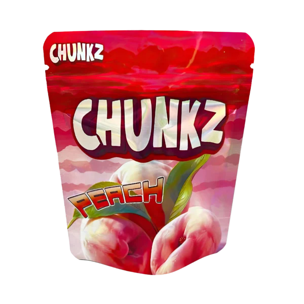 3.5 Gram Mylar Bag – Premium Smell-Proof Flower Packaging - Chunkz Peach (50 Count) MB-35G-048