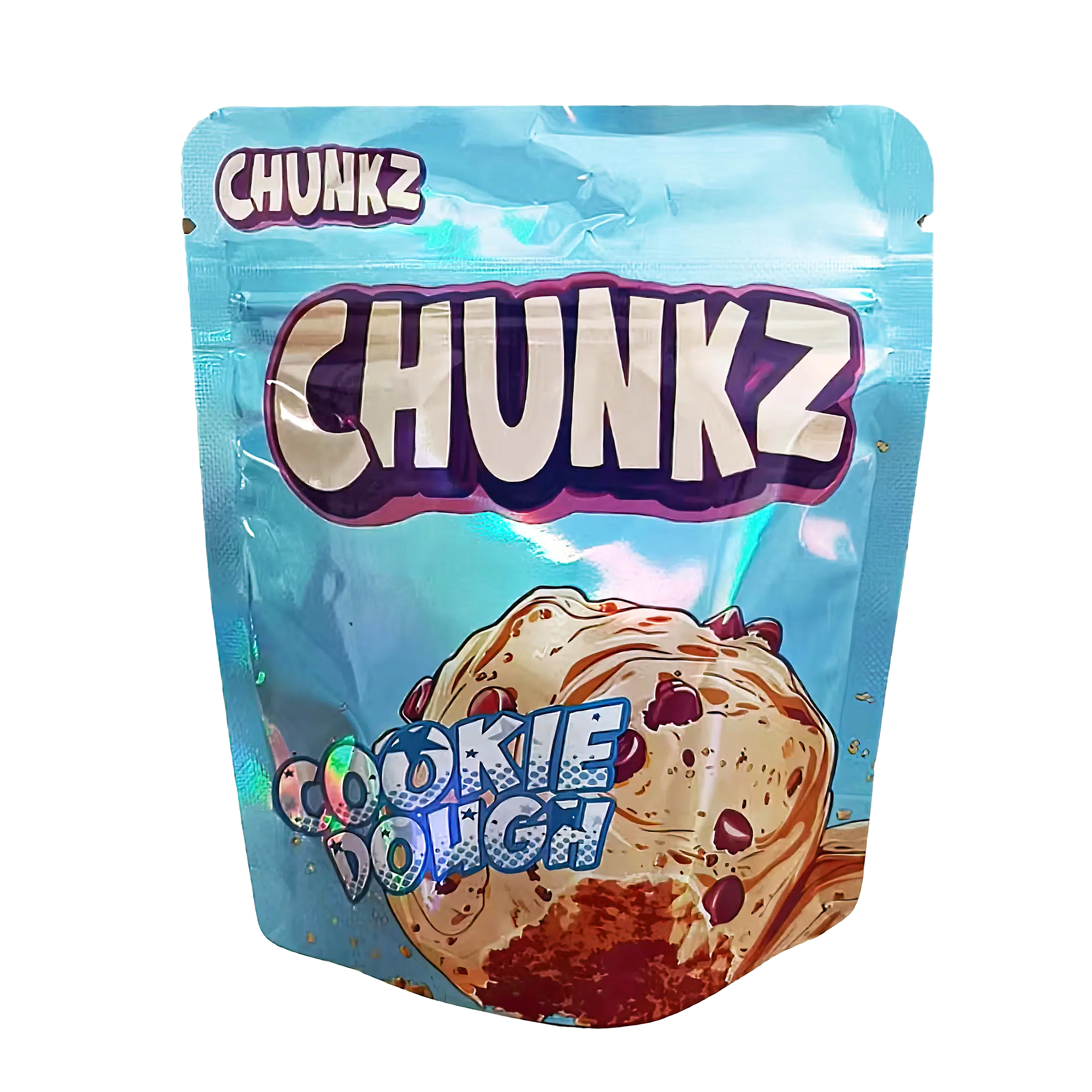 3.5 Gram Mylar Bag – Premium Smell-Proof Flower Packaging – Chunkz Cookie Dough (50 Count) MB-35G-052