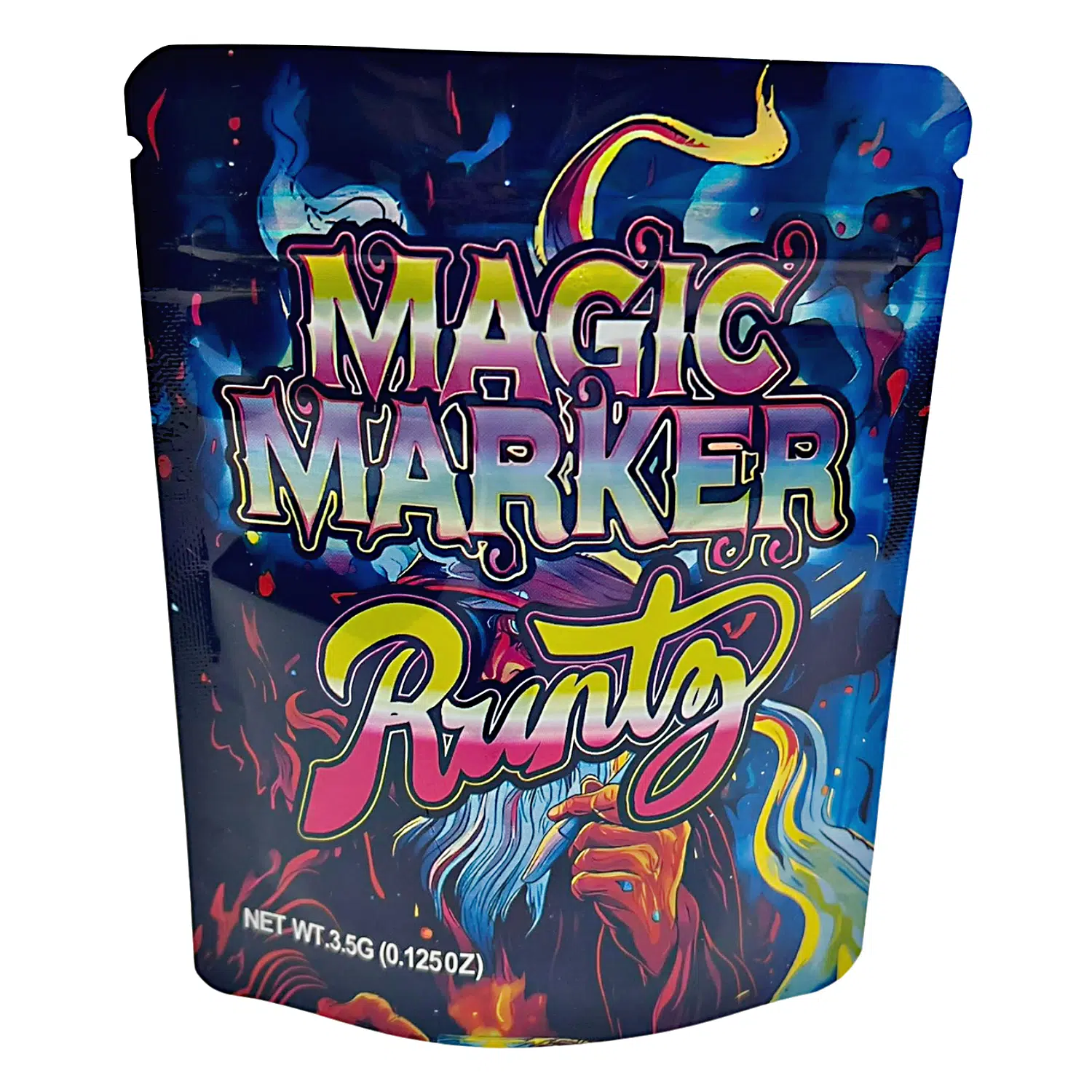 3.5 Gram Mylar Bag – Premium Smell-Proof Flower Packaging – Magic Marker Runtz (50 Count) MB-35G-071