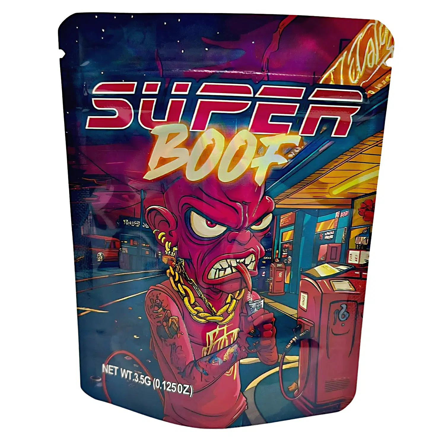 3.5 Gram Mylar Bag – Premium Smell-Proof Flower Packaging – Super Boof (50 Count) MB-35G-075