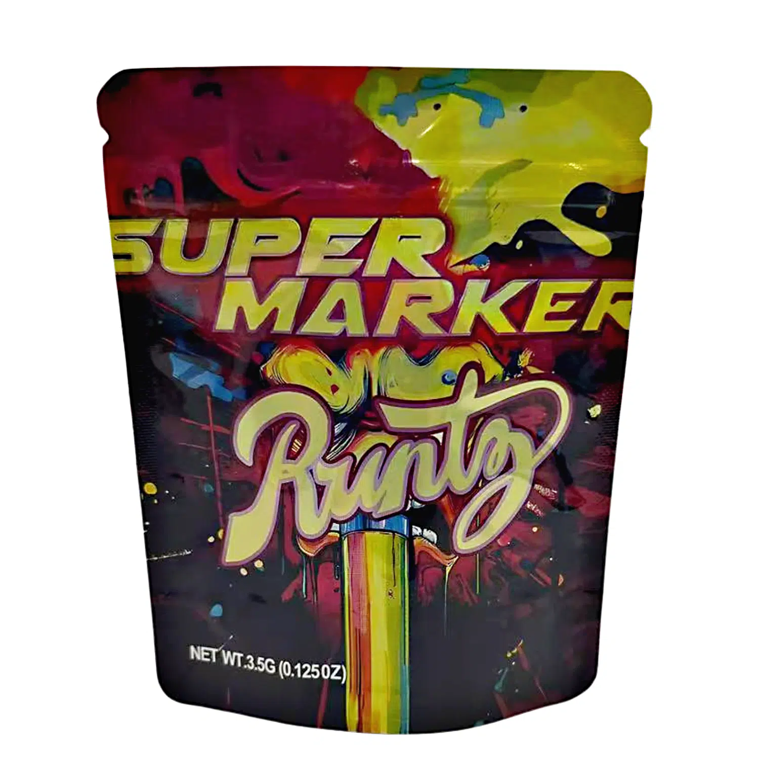 3.5 Gram Mylar Bag – Premium Smell-Proof Flower Packaging – Super Marker Runtz (50 Count) MB-35G-078