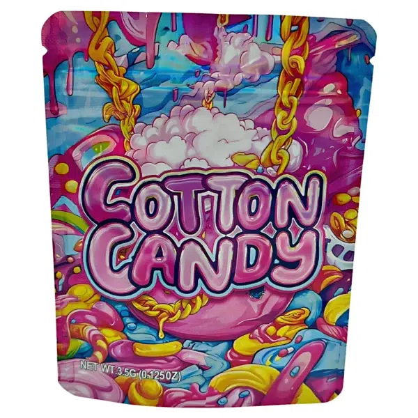 3.5 Gram Mylar Bag – Premium Smell-Proof Flower Packaging - Cotton Candy (50 Count) MB-35G-079
