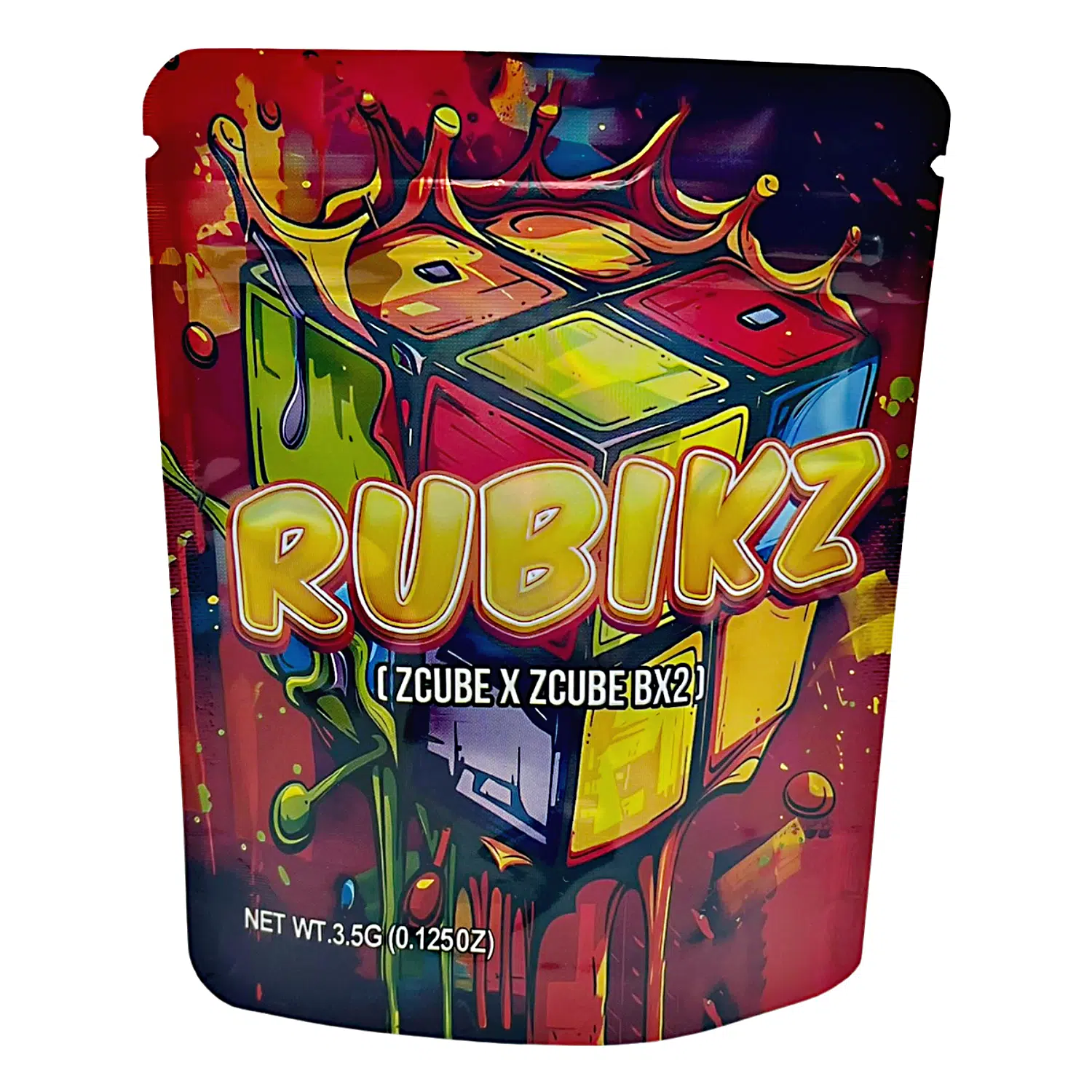 3.5 Gram Mylar Bag – Premium Smell-Proof Flower Packaging – Rubikz (50 Count) MB-35G-088