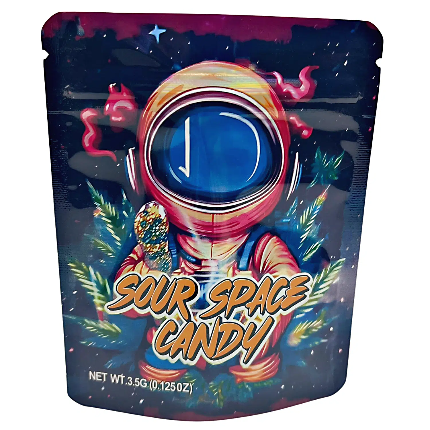 3.5 Gram Mylar Bag – Premium Smell-Proof Flower Packaging – Sour Space Candy (50 Count) MB-35G-091