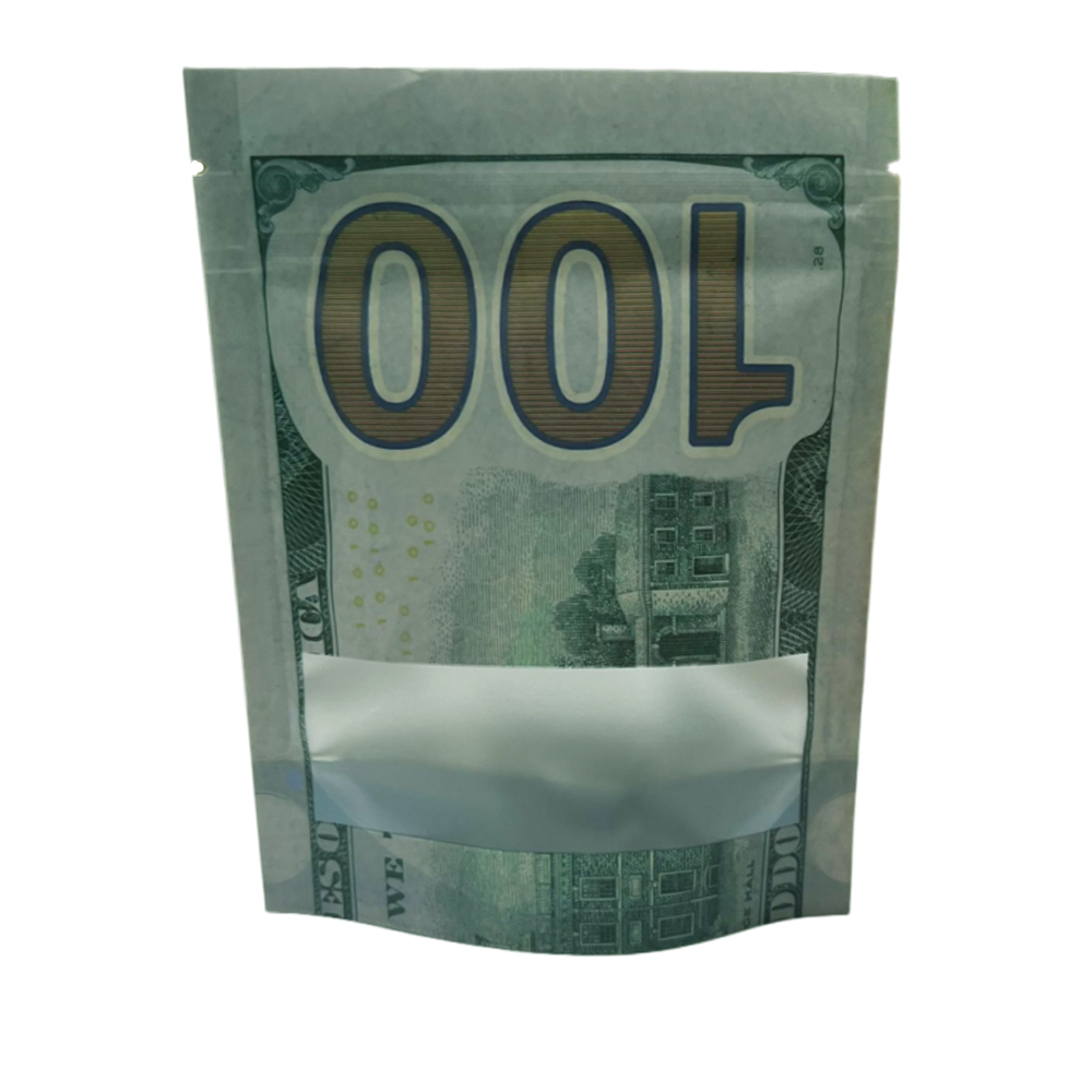3.5 Gram Money Mylar Bag – Premium Smell-Proof Packaging - Hundred Dollar Bill New (50 Count) MMB-35G-006 - Image 5