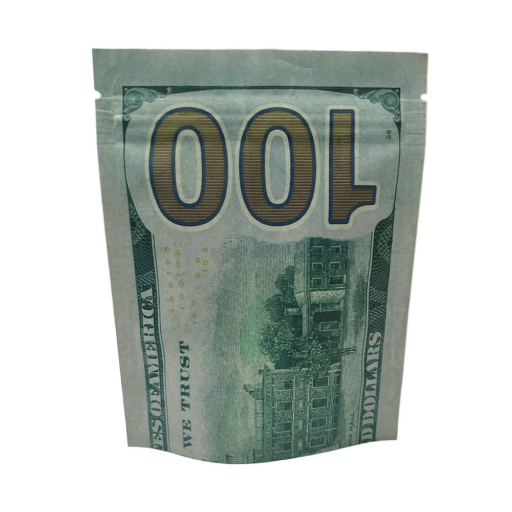 3.5 Gram Money Mylar Bag – Premium Smell-Proof Packaging - Hundred Dollar Bill New (50 Count) MMB-35G-006 - Image 6