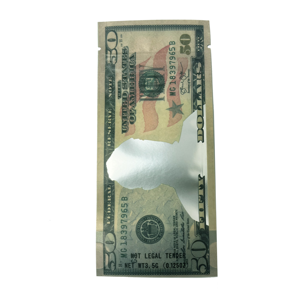 3.5 Gram Money Mylar Bag – Premium Smell-Proof Packaging - Fifty Dollar Bill Who (50 Count) MMB-35G-009 - Image 7