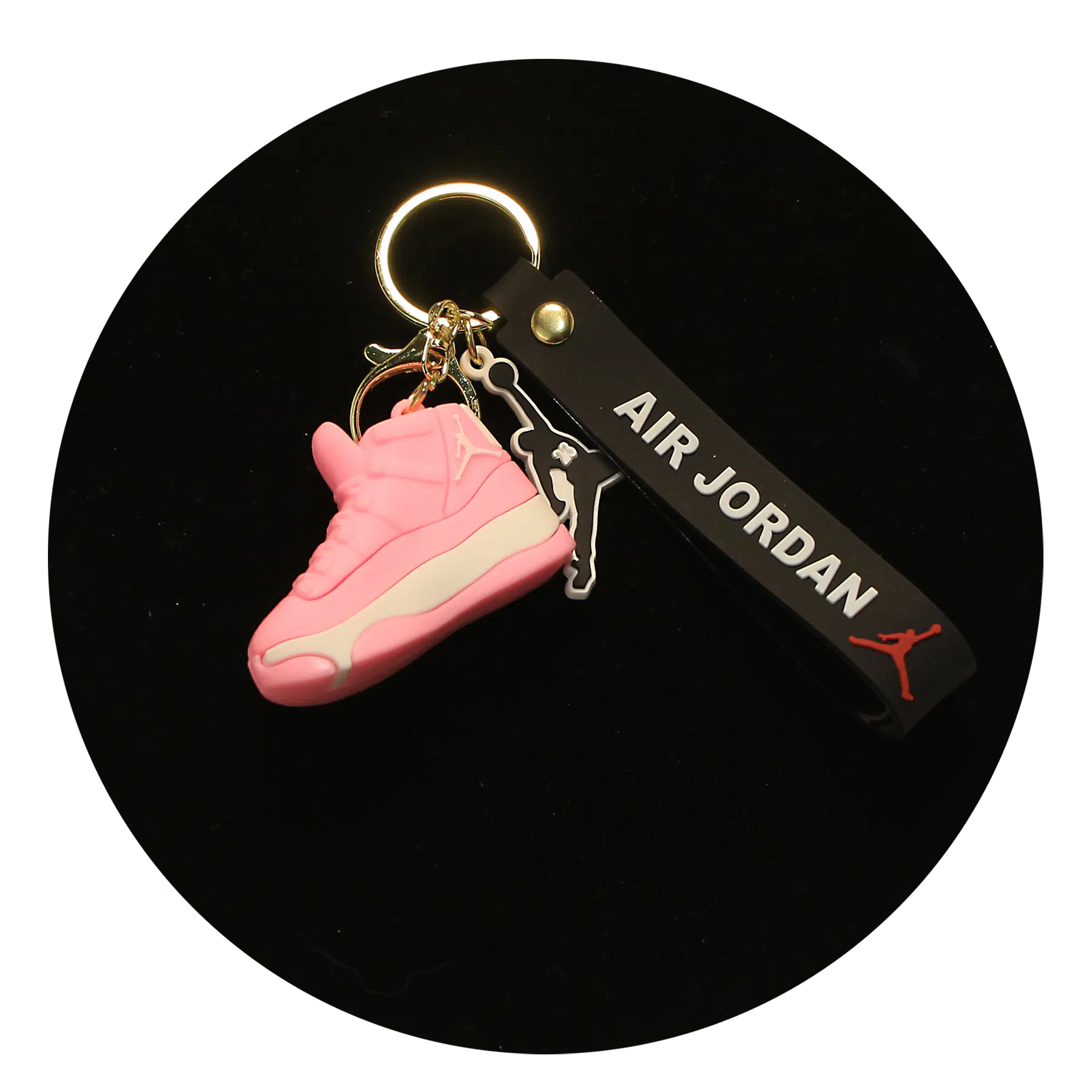 NK-SB-001 – Keychain Silicone Band – Air Jordan Shoe (Pink)