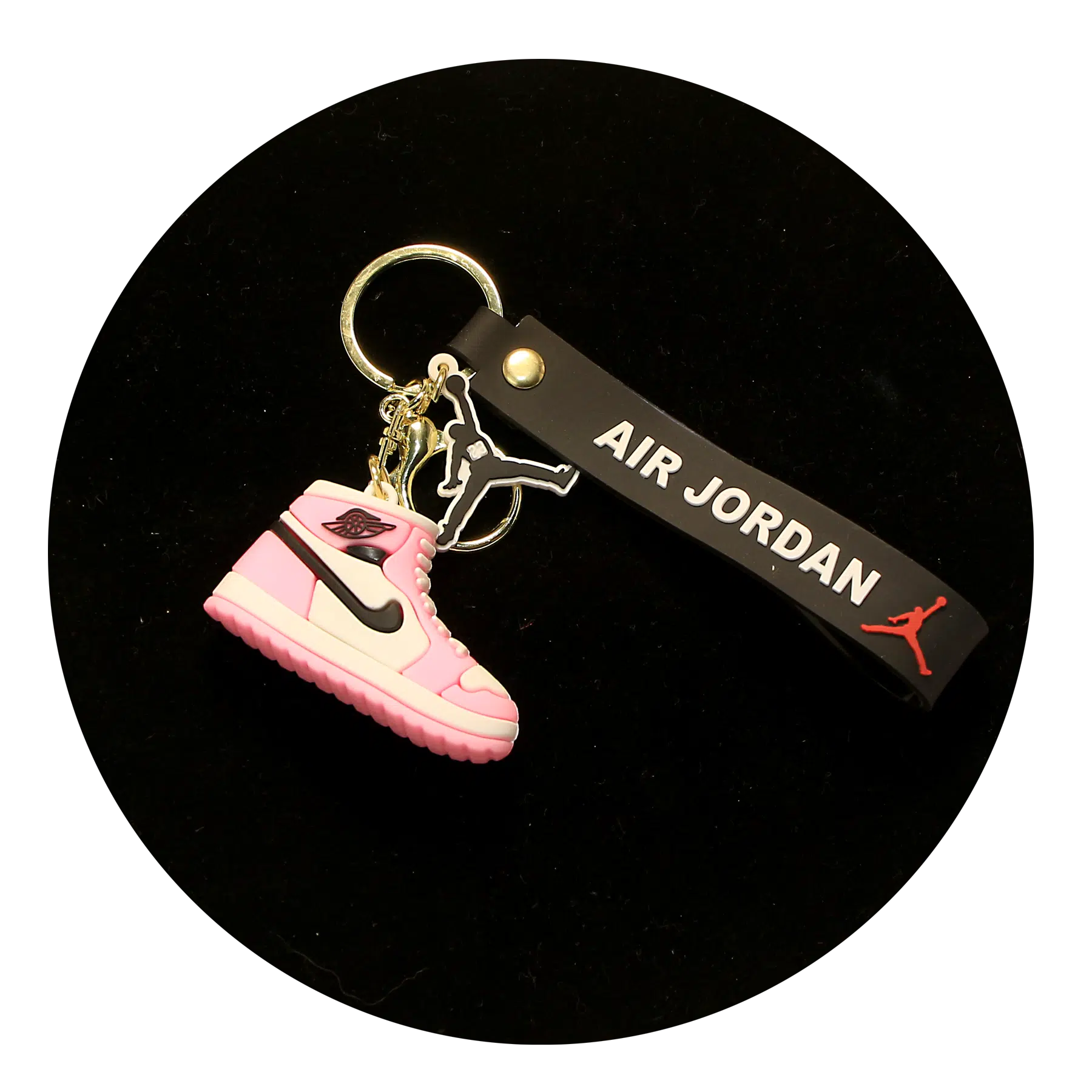 NK-SB-002 – Keychain Silicone Band – Air Jordan Shoe (Pink Nike)