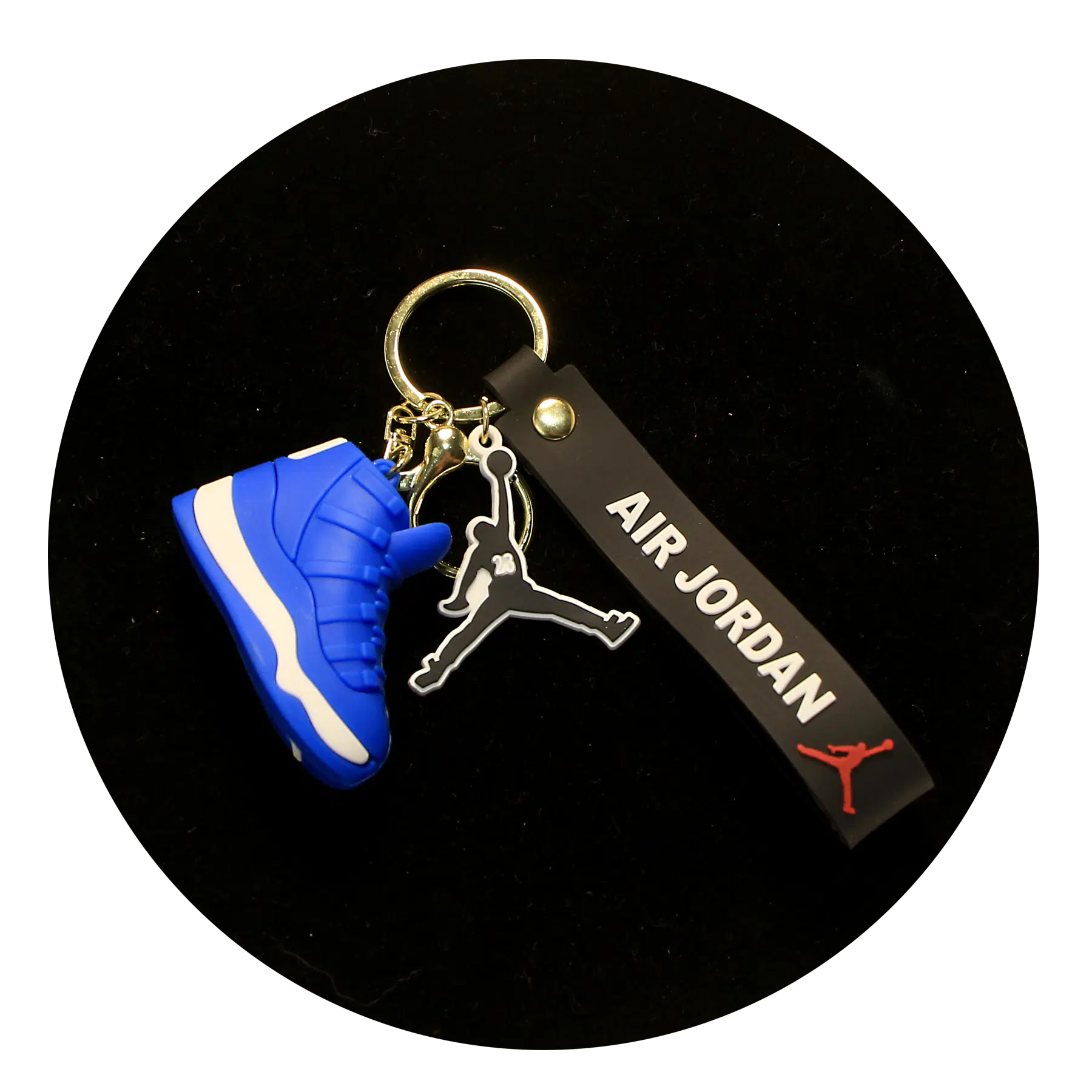 NK-SB-003 – Keychain Silicone Band – Air Jordan Shoe (Royal Blue)