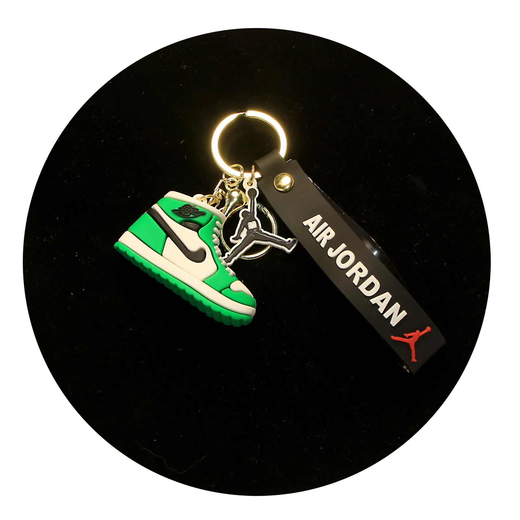 NK-SB-005 – Keychain Silicone Band – Air Jordan Shoe (Green)