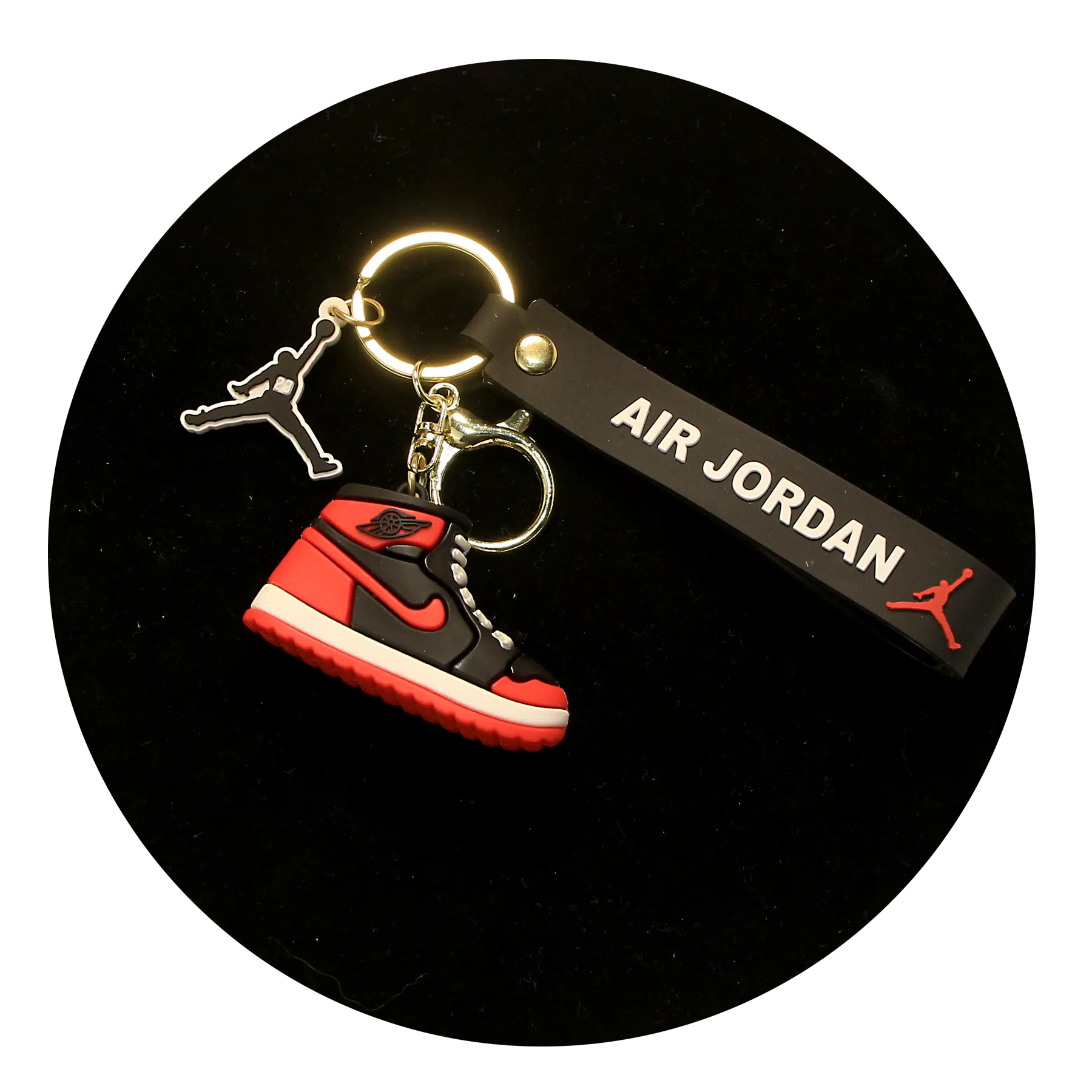 NK-SB-007 – Keychain Silicone Band – Air Jordan Shoe (Red Nike)