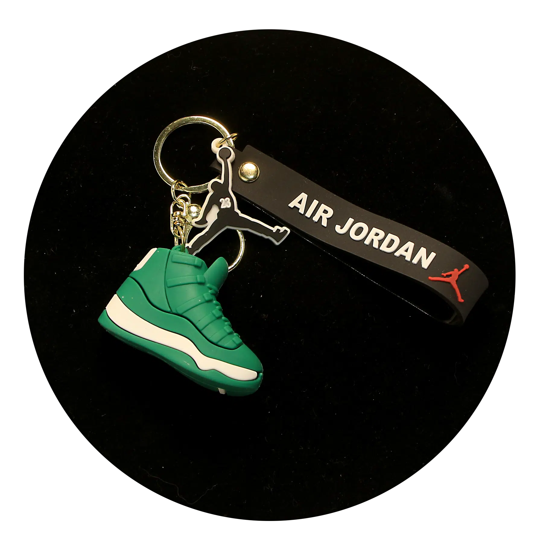 NK-SB-008 – Keychain Silicone Band – Air Jordan Shoe (Green)