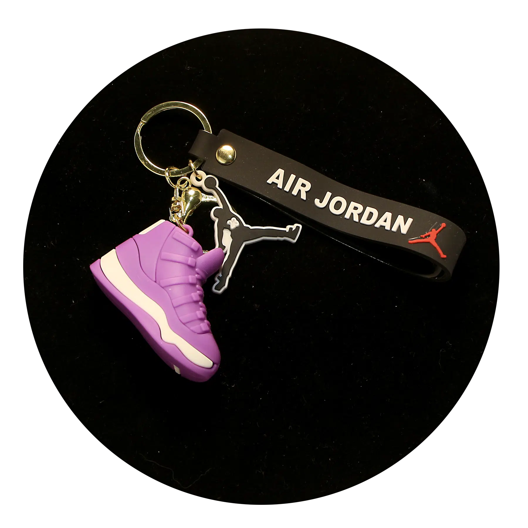 NK-SB-010 – Keychain Silicone Band – Air Jordan Shoe (Lavender)