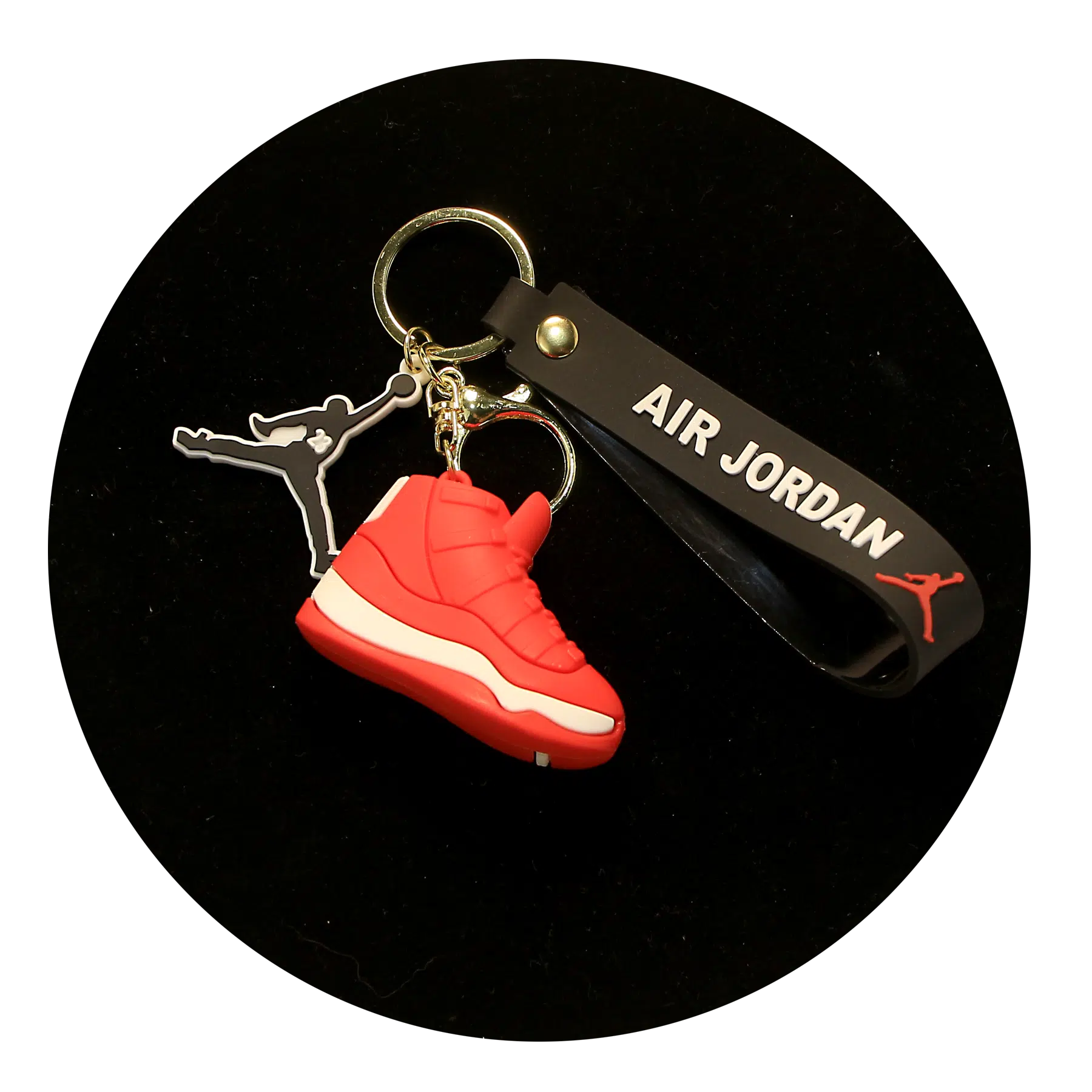 NK-SB-011 – Keychain Silicone Band – Air Jordan Shoe (Red)