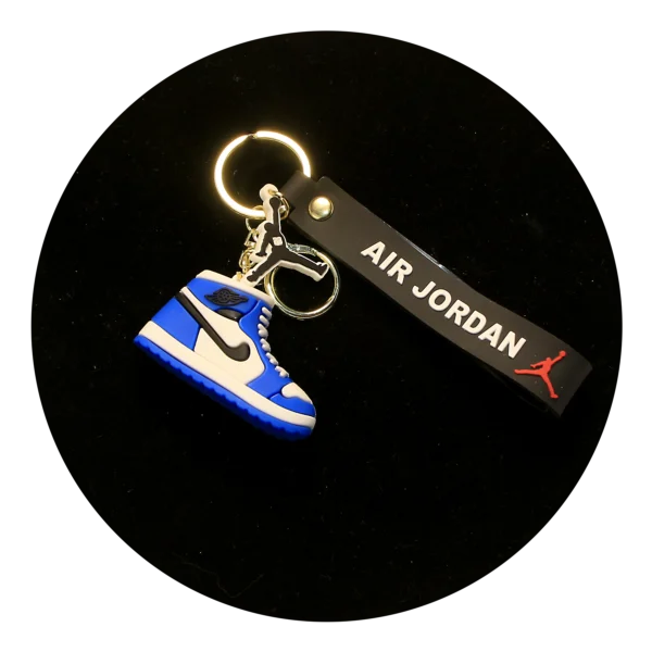 NK-SB-012 - Keychain Silicone Band - Air Jordan Shoe (Blue Nike)