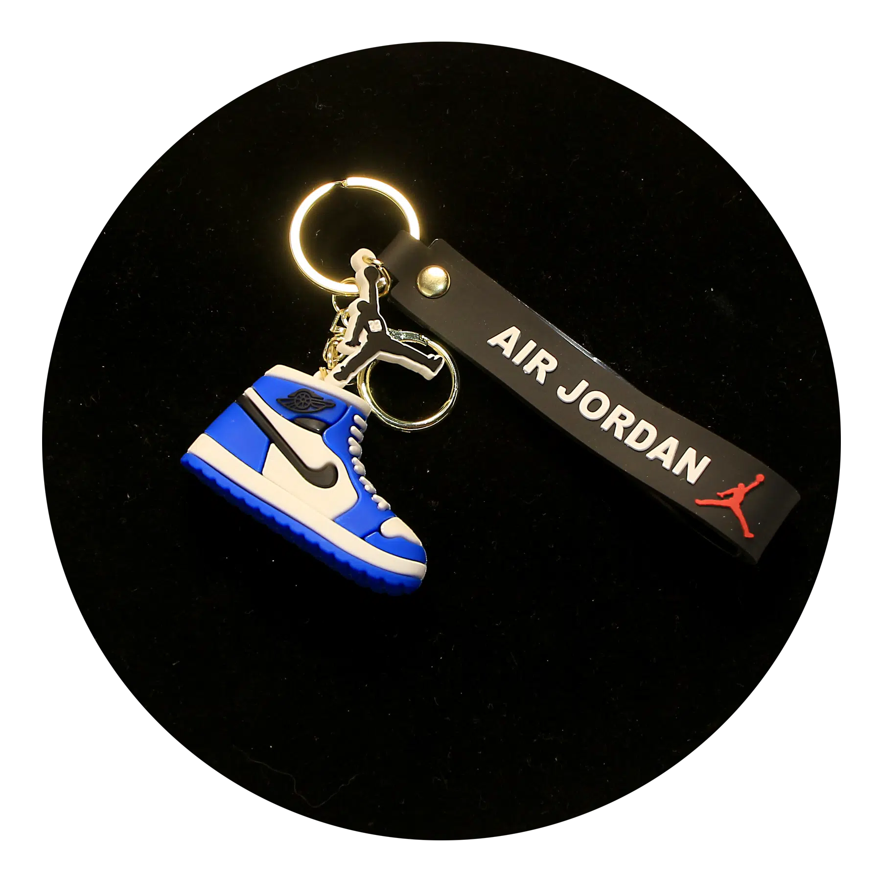 NK-SB-012 – Keychain Silicone Band – Air Jordan Shoe (Blue Nike)