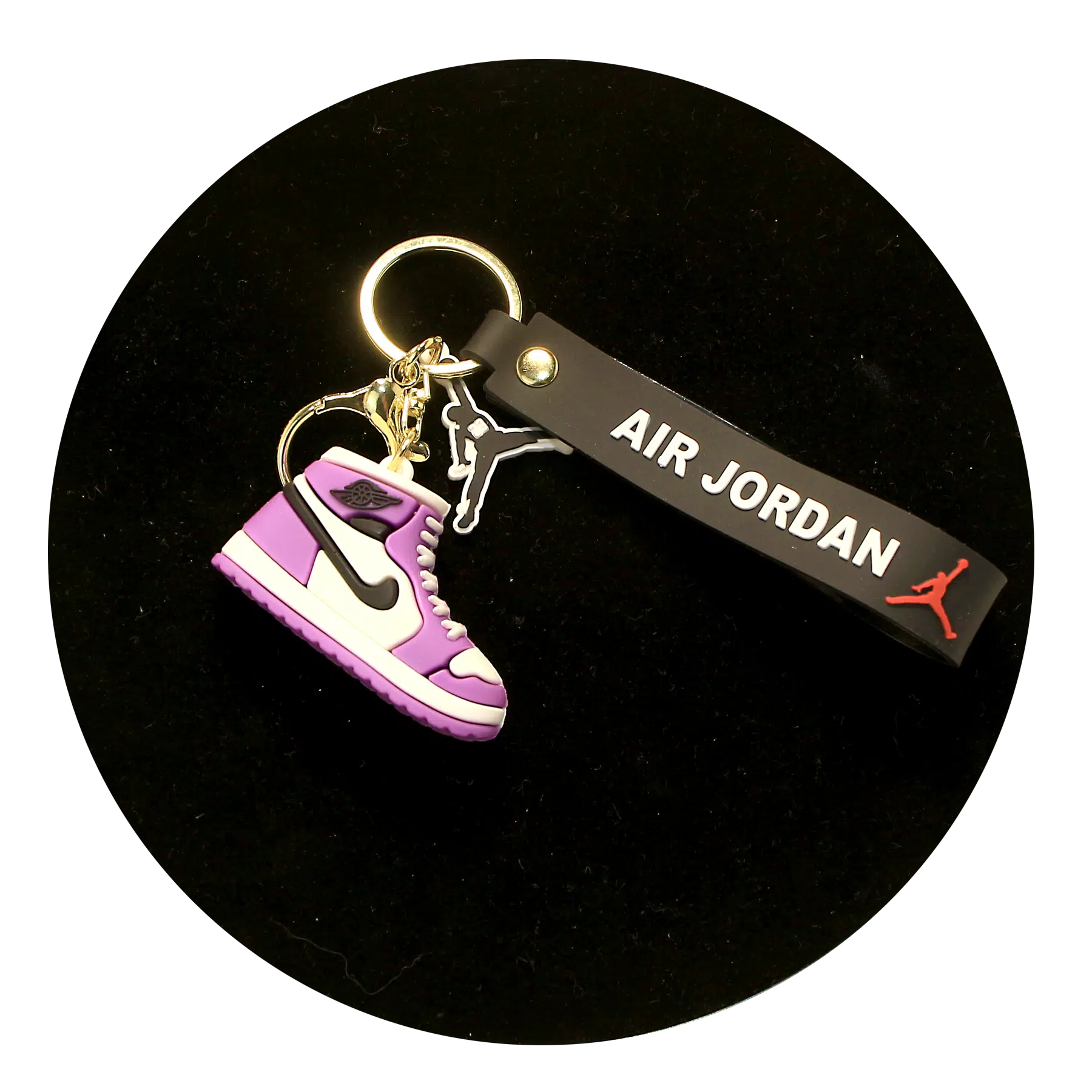 NK-SB-013 – Keychain Silicone Band – Air Jordan Shoe (Lavender Nike)