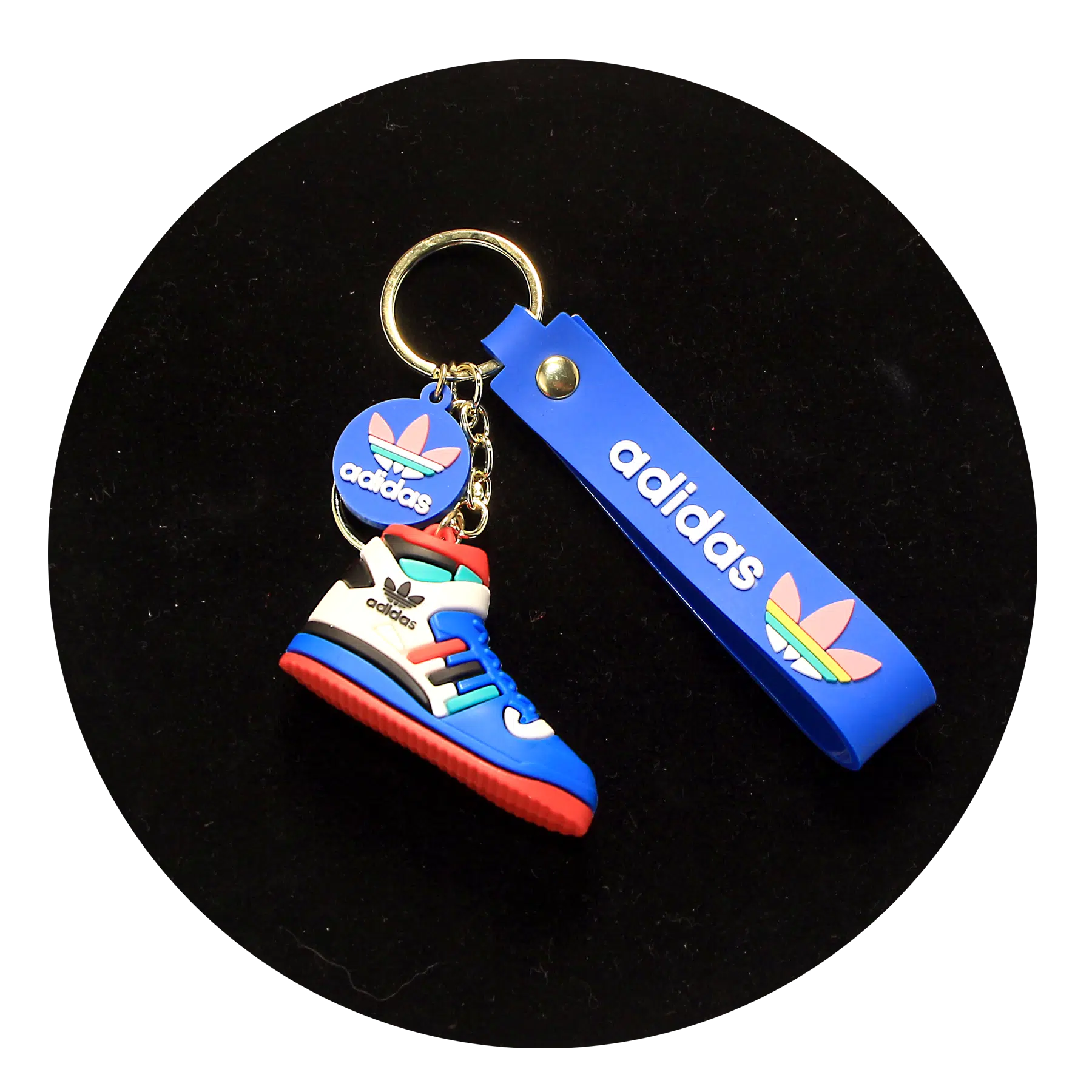 NK-SB-020 – Keychain Silicone Band – Adidas Shoe (Blue)