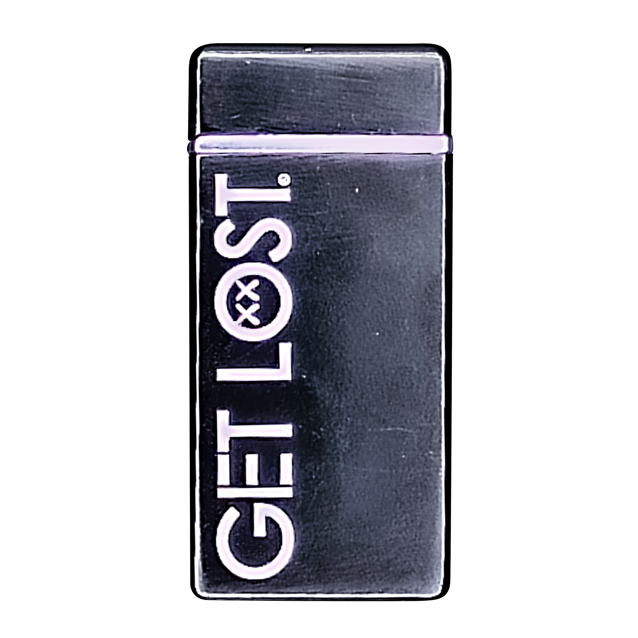 PFL-BLK-001 – Get Lost Premium Plasma Flip Lighter (Black)