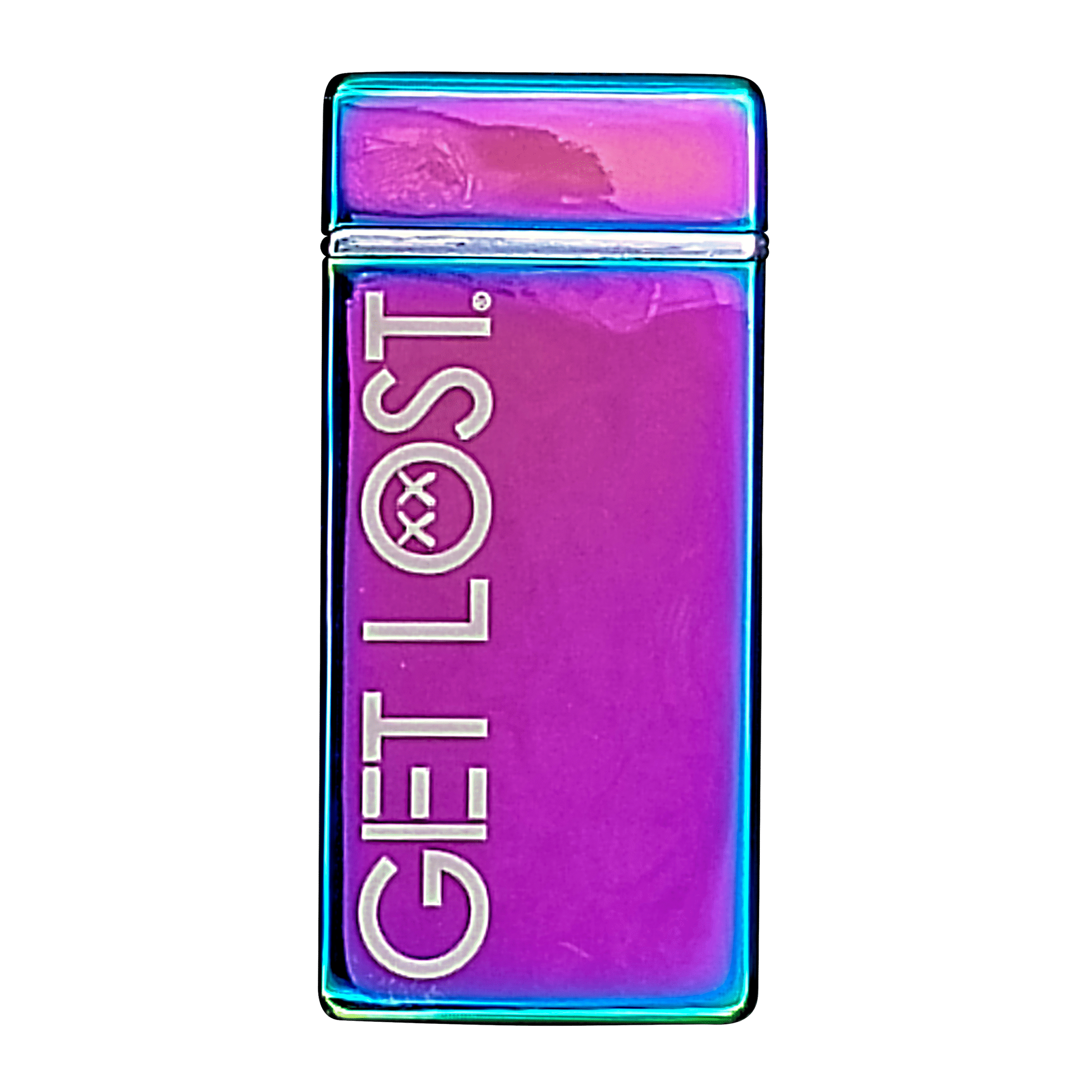 PFL-RBW-001 – Get Lost Premium Plasma Flip Lighter (Rainbow)