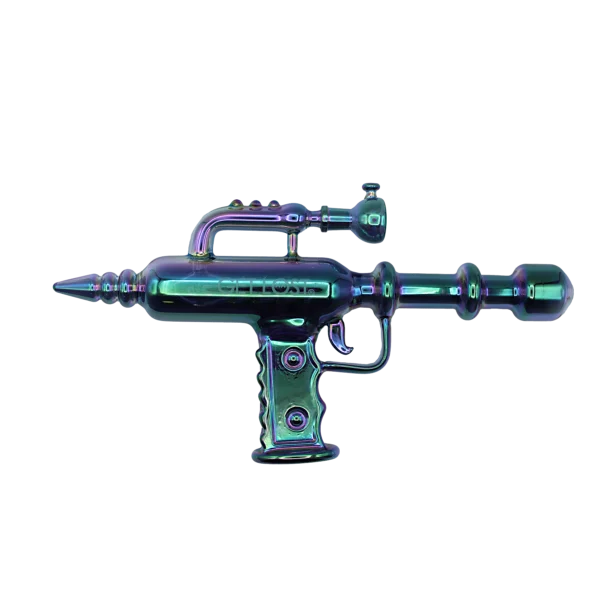 RGG-GRN-003 - Get Lost RayGun Glass Water Pipe (Green)