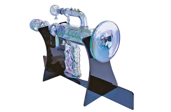 RGG-RBW-001 - Get Lost RayGun Glass Water Pipe (Rainbow) - Image 3