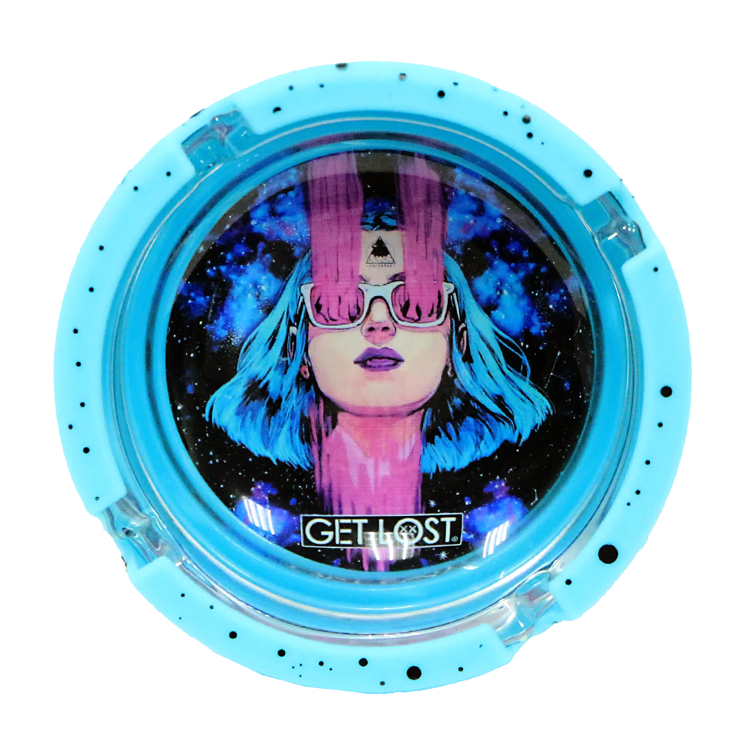 SA-6PK-013 Get Lost Glass Ashtray With Silicone Set 3 (6 Count) - Image 6