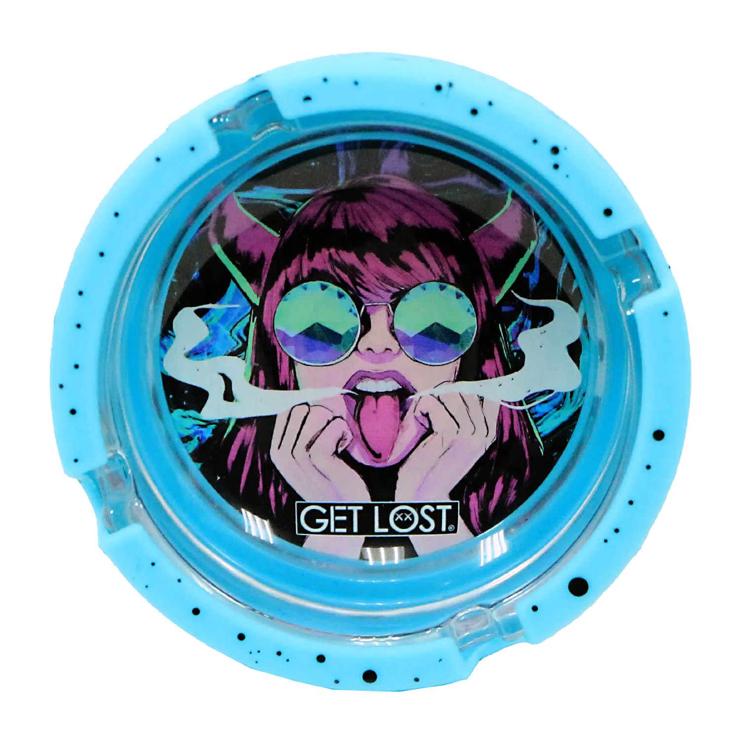 SA-6PK-013 Get Lost Glass Ashtray With Silicone Set 3 (6 Count) - Image 9