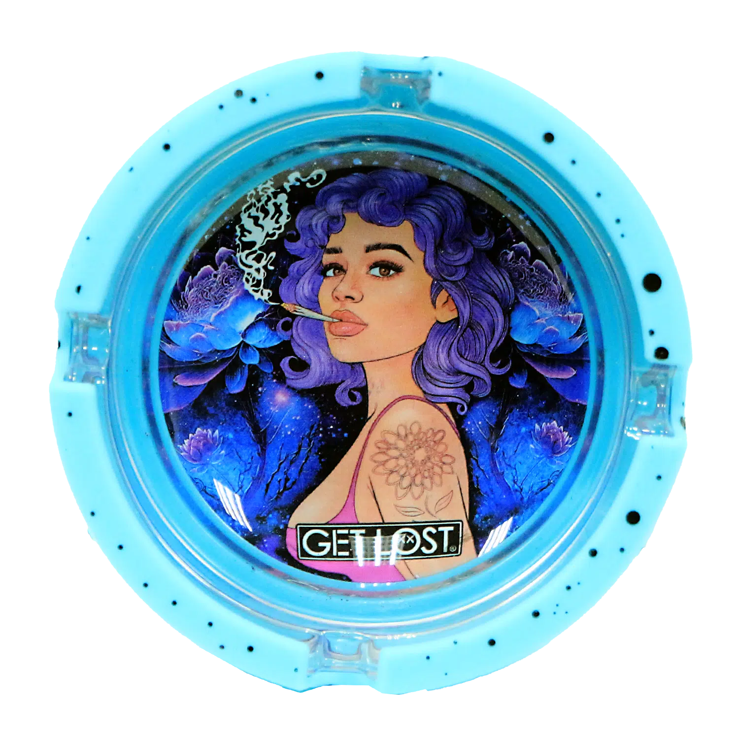 SA-6PK-016 Get Lost Glass Ashtray With Silicone Set6 (6 Count) - Image 6