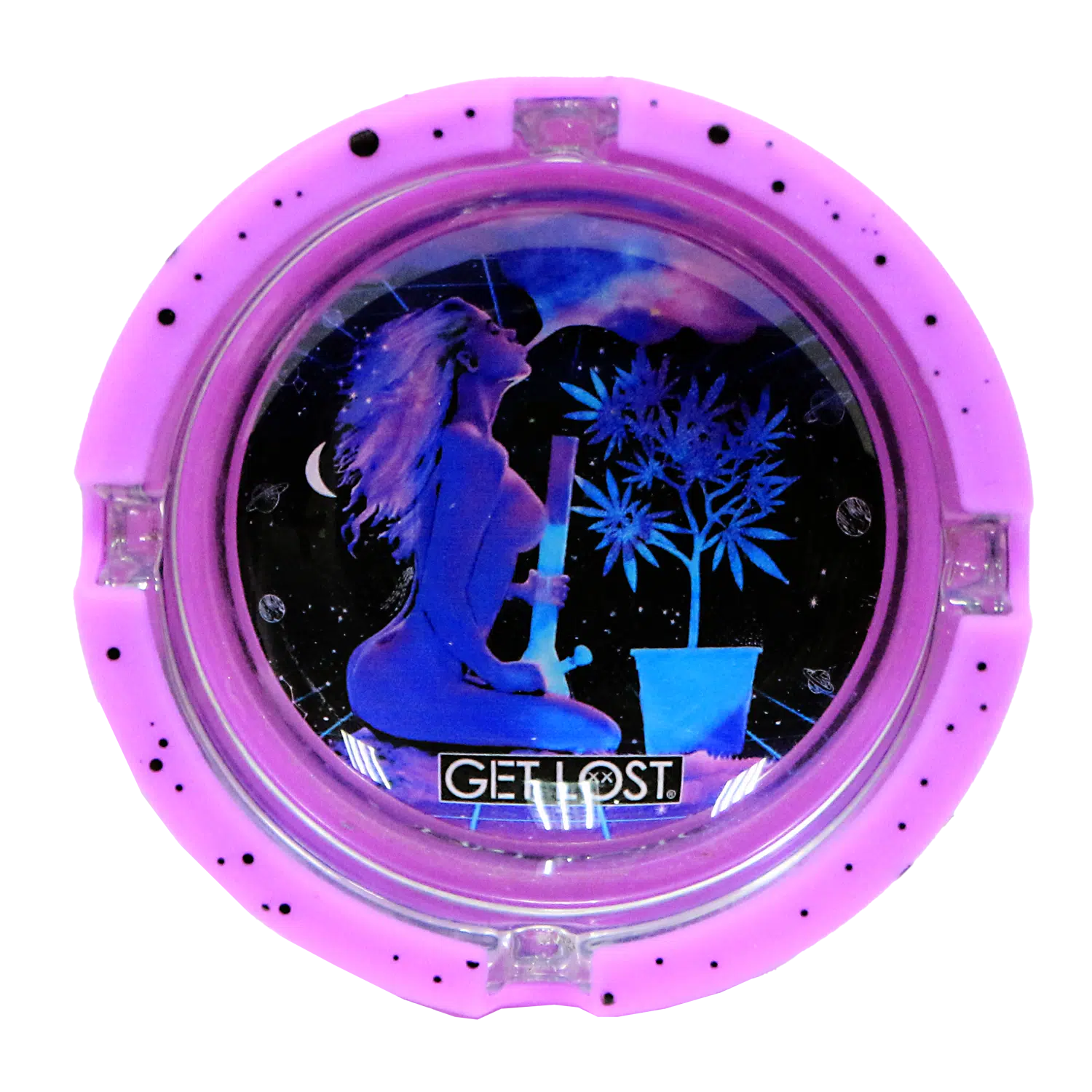 SA-6PK-016 Get Lost Glass Ashtray With Silicone Set6 (6 Count) - Image 7