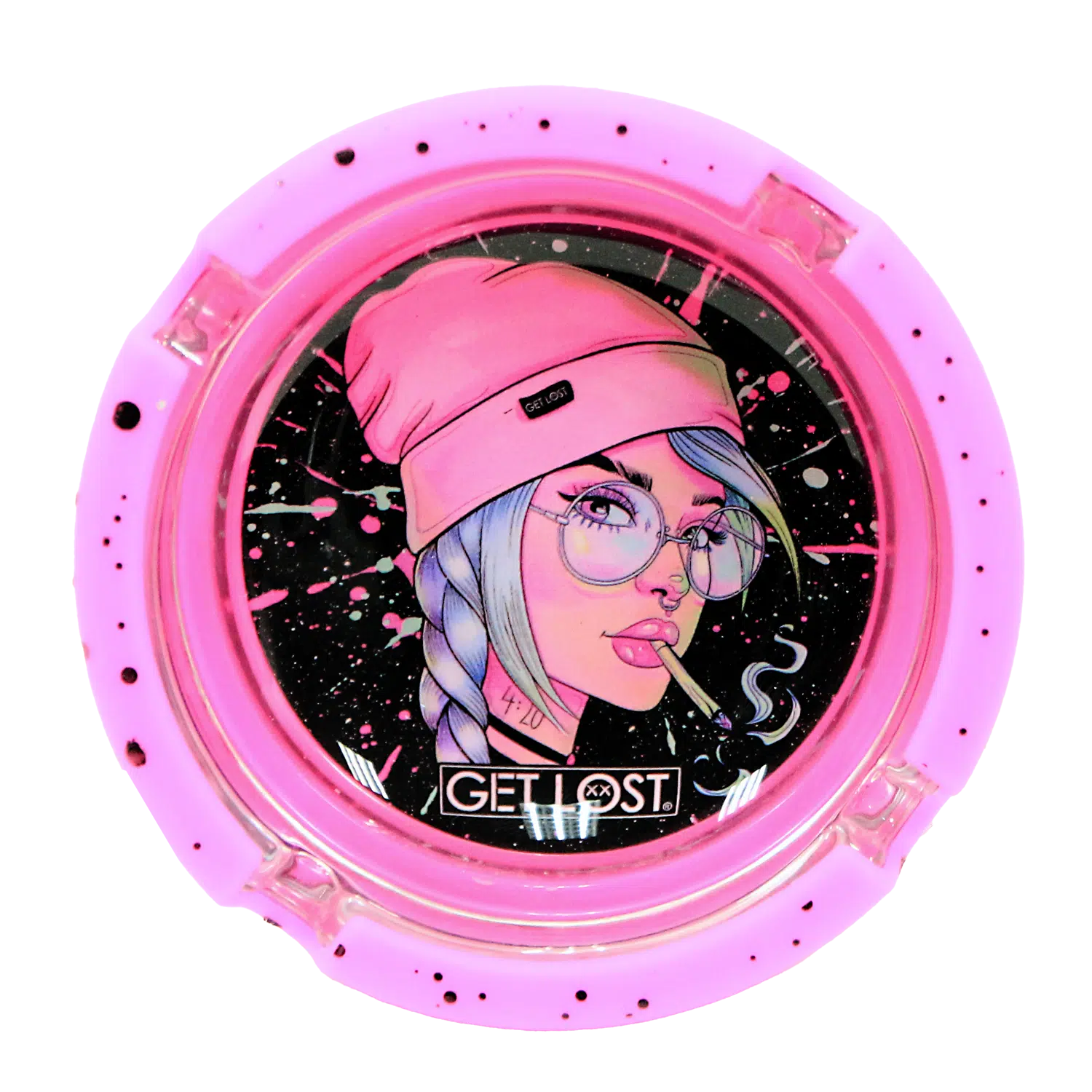 SA-6PK-016 Get Lost Glass Ashtray With Silicone Set6 (6 Count) - Image 8