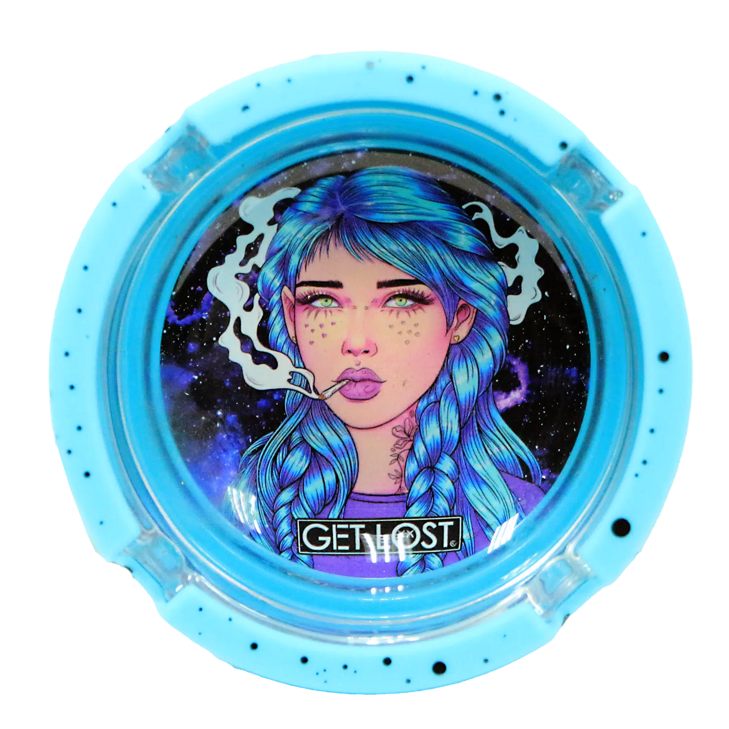 SA-6PK-016 Get Lost Glass Ashtray With Silicone Set6 (6 Count) - Image 9