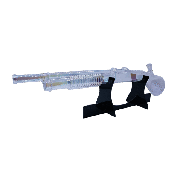 SG-CBLK-001 Get Lost - Shotgun Glass Water Pipe (Clear Black) - Image 10