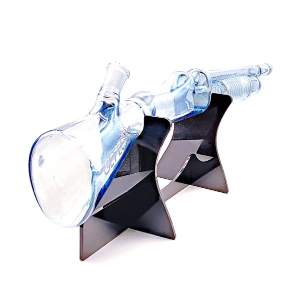 SG-CRBW-003 Get Lost - Shotgun Glass Water Pipe (Clear Rainbow) - Image 6