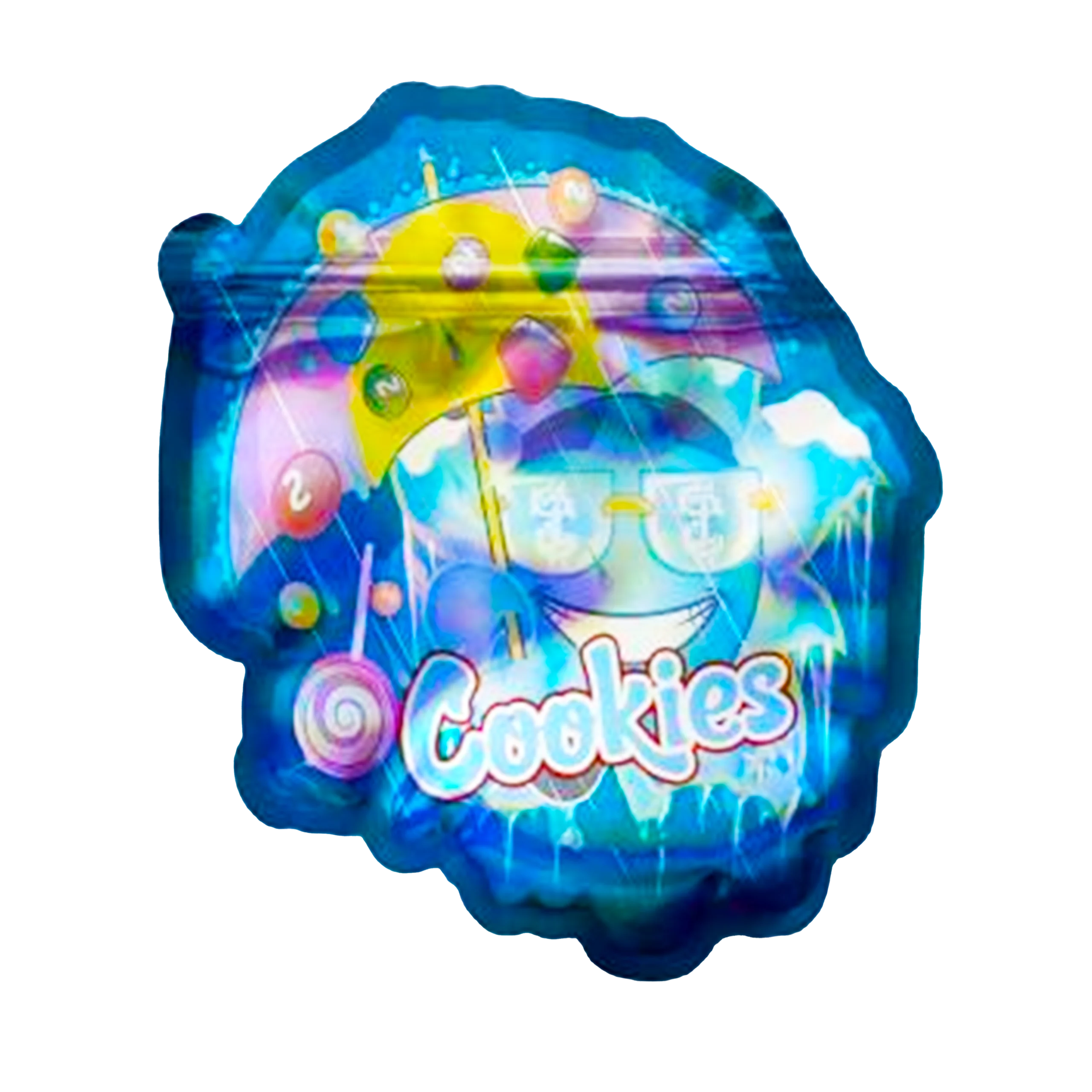3.5g Shaped Mylar Bag – Premium Smell-Proof Flower Packaging – Cookies (50 Count) SMB-35G-003