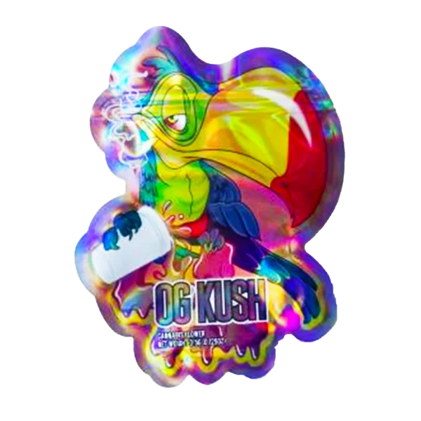3.5g Shaped Mylar Bag – Premium Smell-Proof Flower Packaging - Og Kush (50 Count) SMB-35G-005