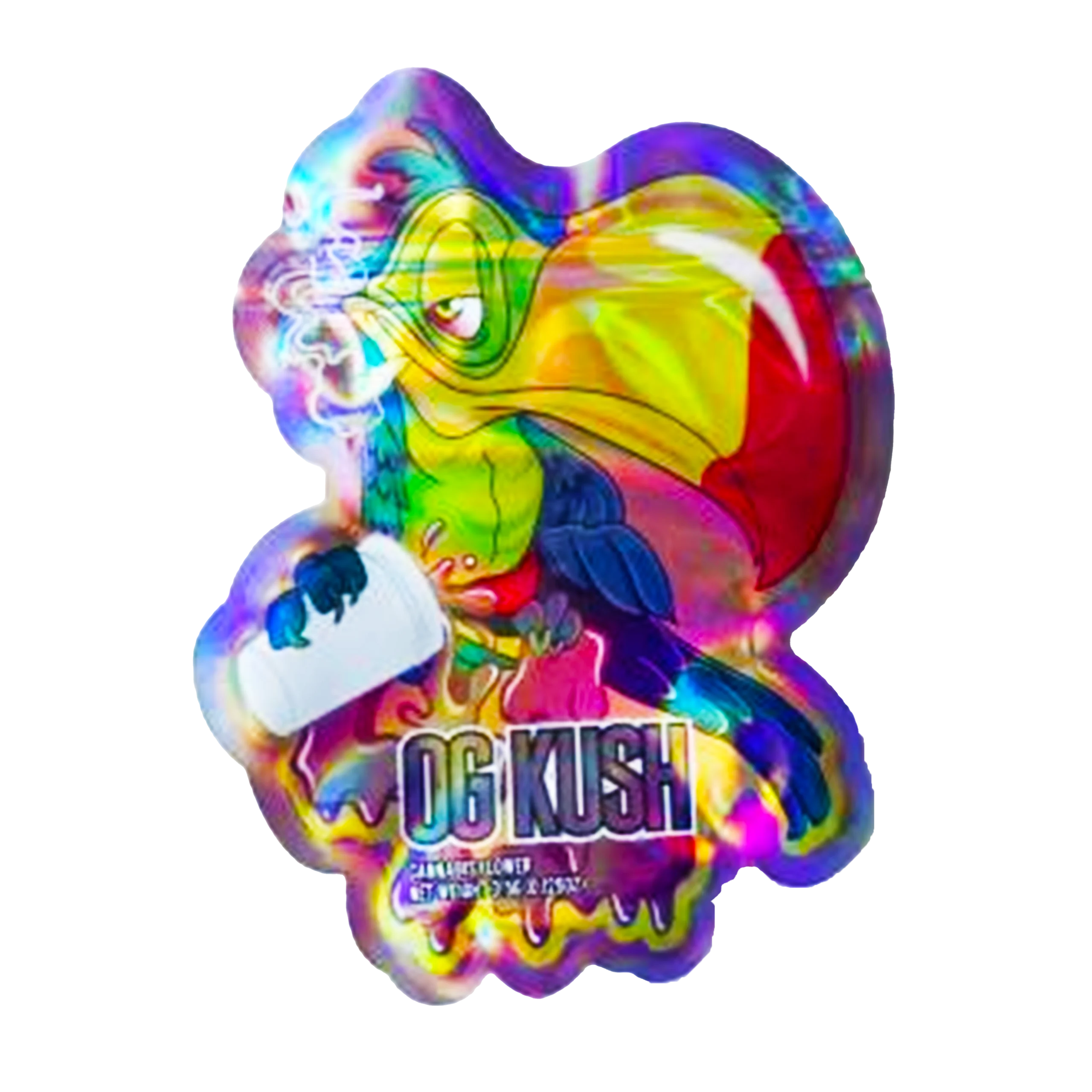 3.5g Shaped Mylar Bag – Premium Smell-Proof Flower Packaging – Og Kush (50 Count) SMB-35G-005