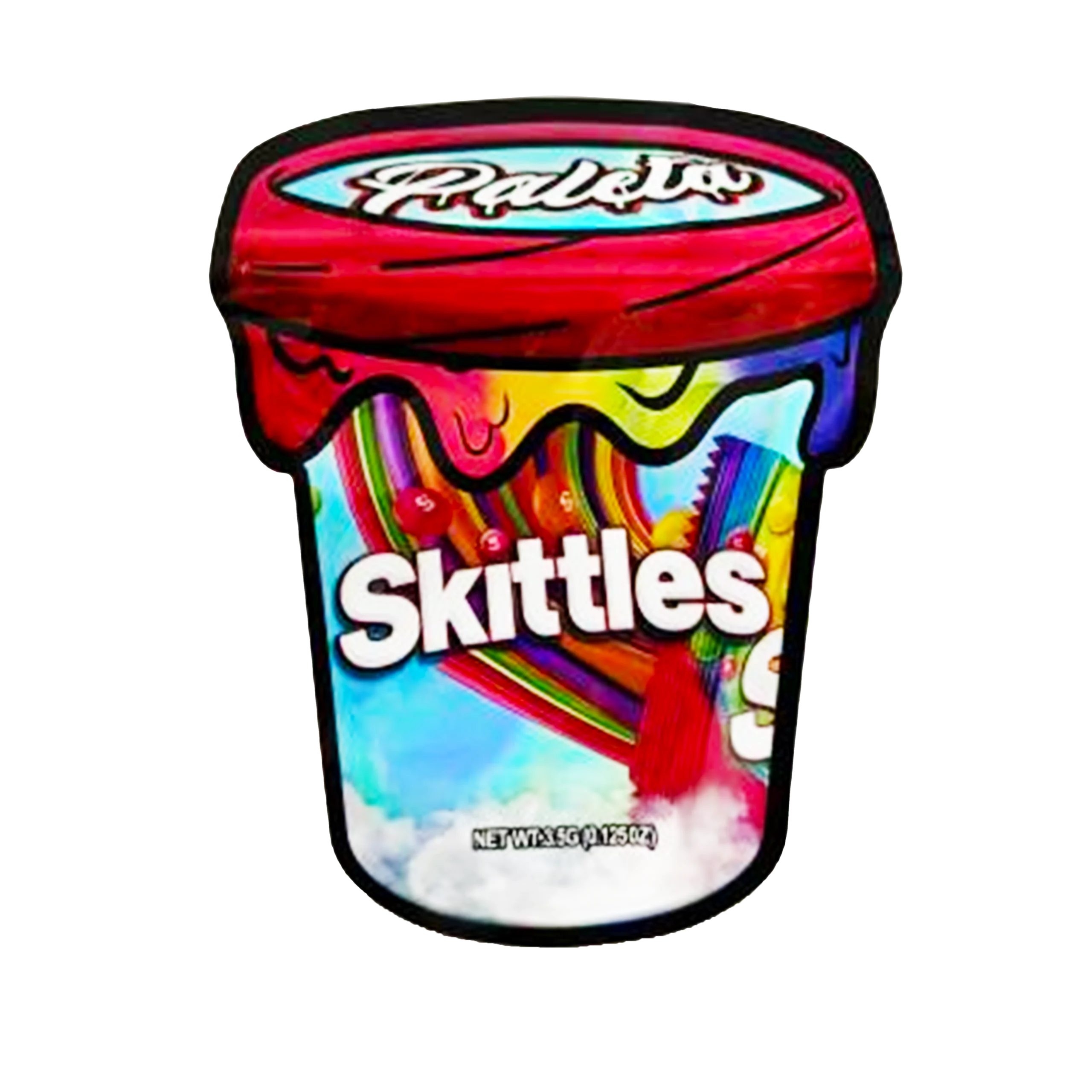 3.5g Shaped Mylar Bag – Premium Smell-Proof Flower Packaging – Skittles (50 Count) SMB-35G-007