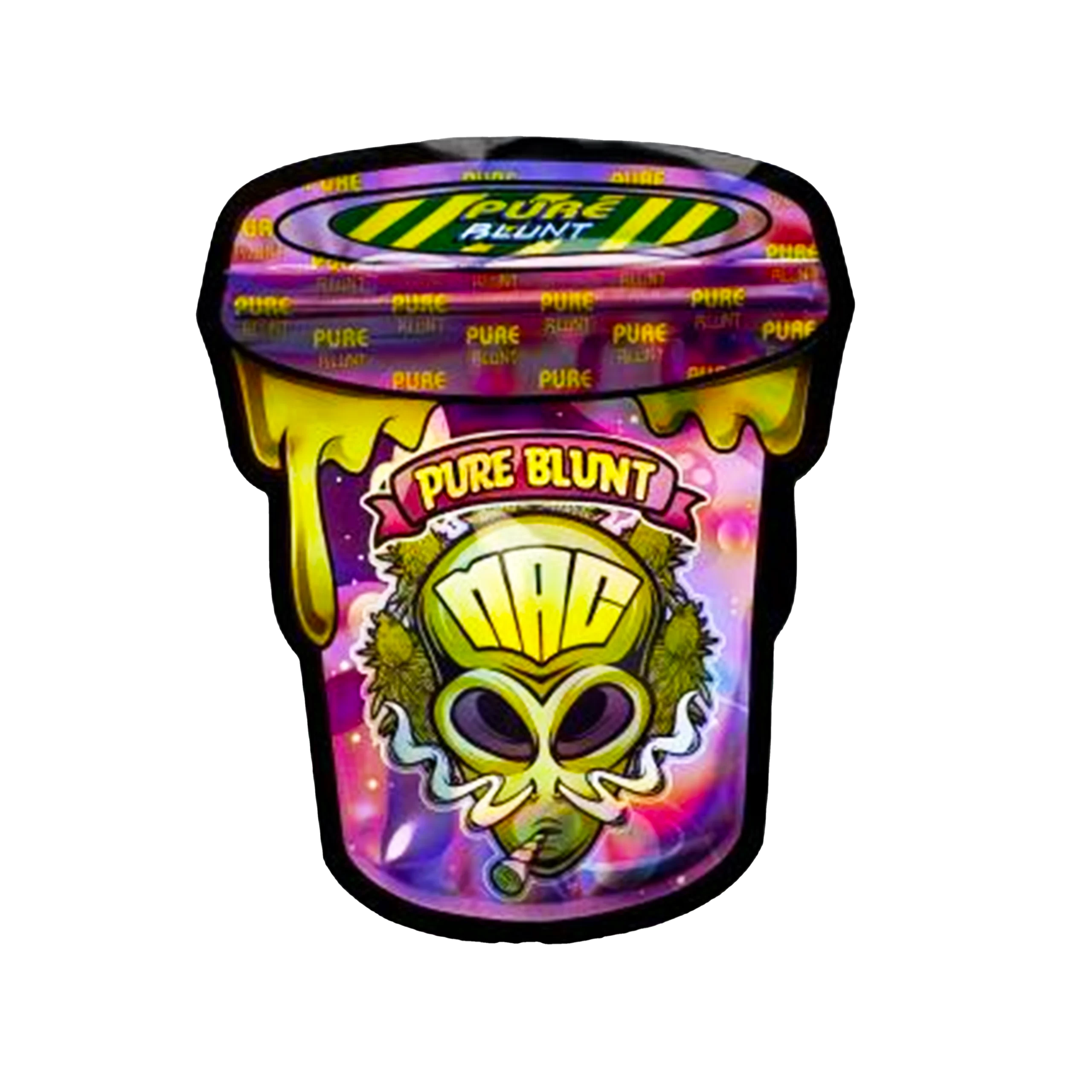 3.5g Shaped Mylar Bag – Premium Smell-Proof Flower Packaging – Pure Blunt Mac (50 Count) SMB-35G-009