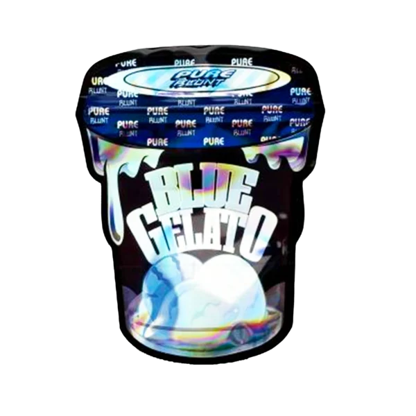 3.5g Shaped Mylar Bag – Premium Smell-Proof Flower Packaging - Blue Gelato (50 Count) SMB-35G-010