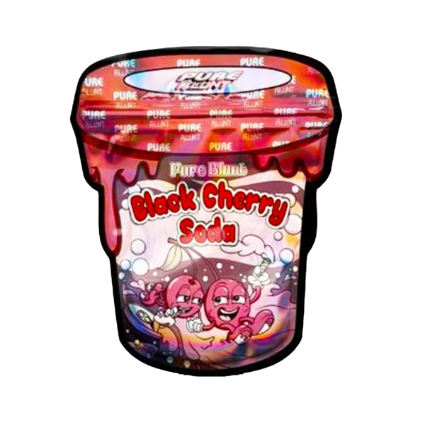 3.5g Shaped Mylar Bag – Premium Smell-Proof Flower Packaging - Black Cherry Soda (50 Count) SMB-35G-011