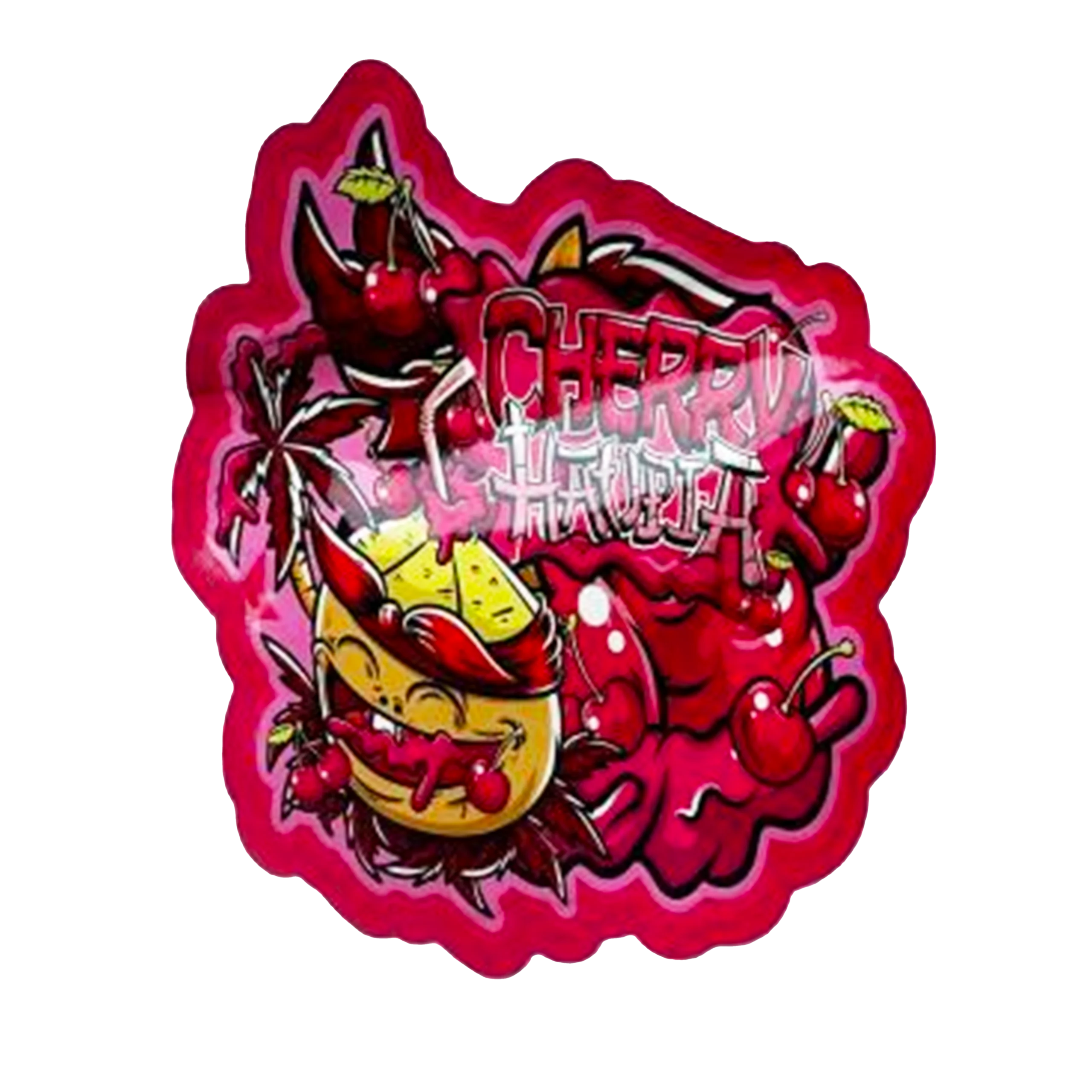 3.5g Shaped Mylar Bag – Premium Smell-Proof Flower Packaging – Cherry Hat Pia (50 Count) SMB-35G-019