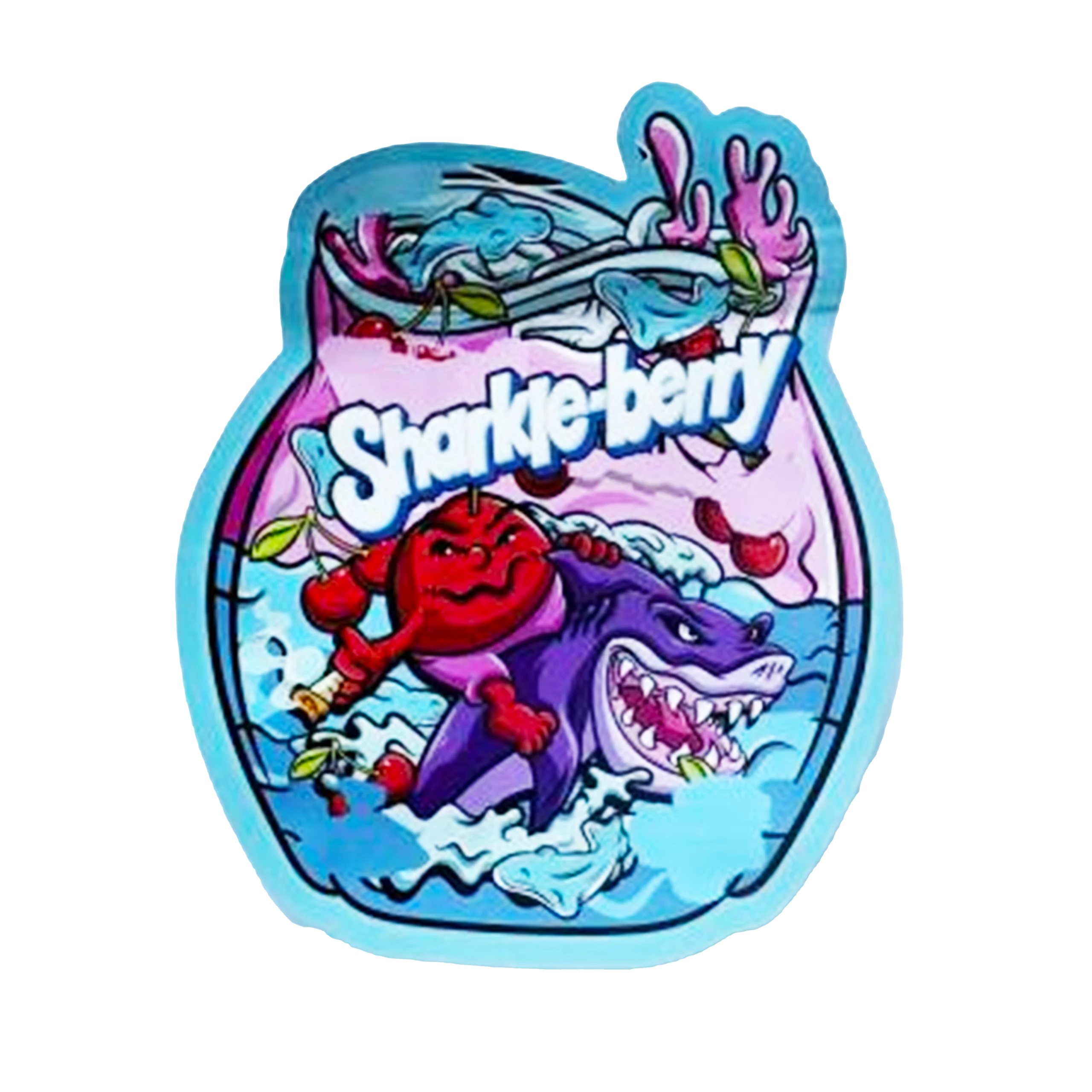 3.5g Shaped Mylar Bag – Premium Smell-Proof Flower Packaging – Sharkle-Berry (50 Count) SMB-35G-020